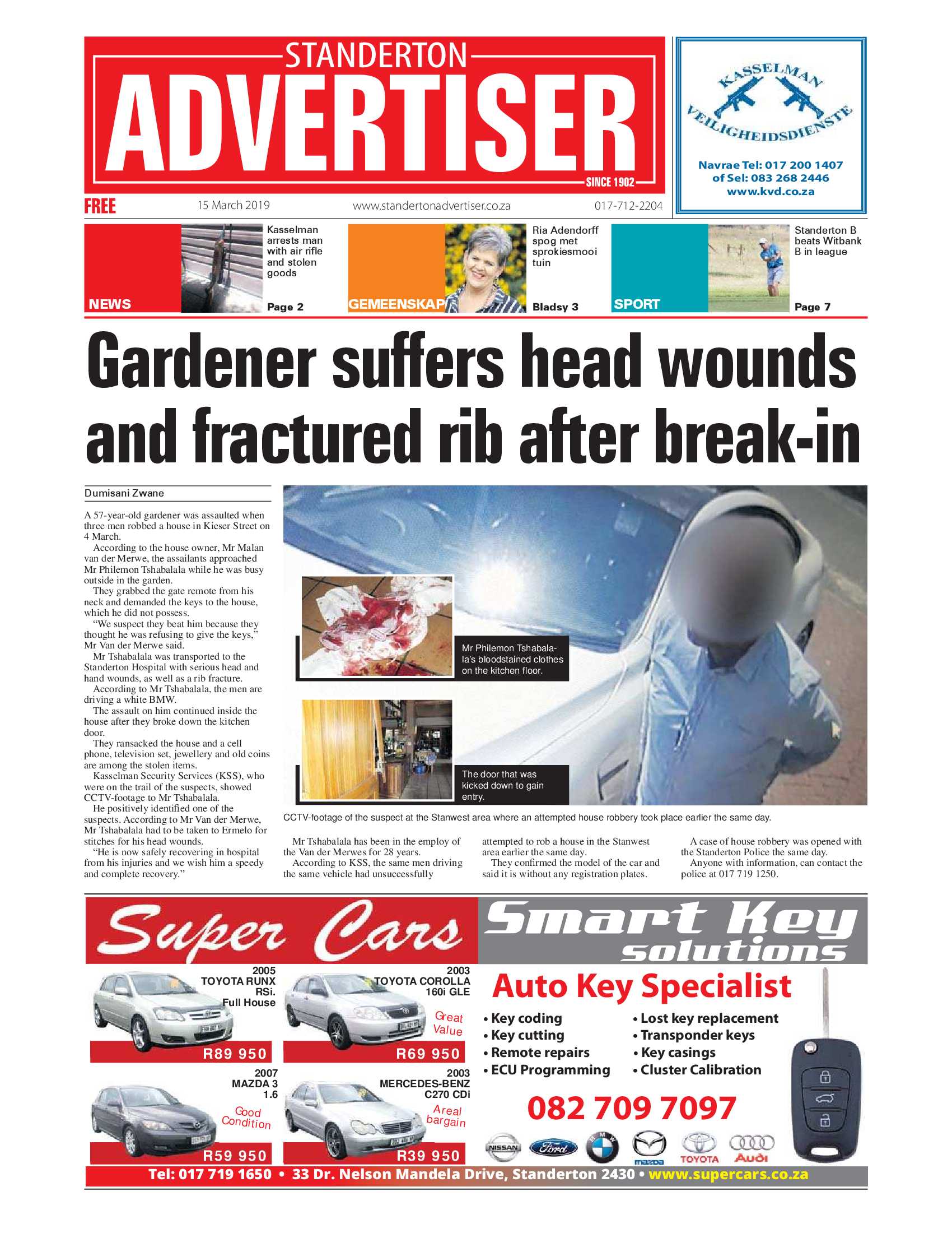 Standerton Advertiser 15 March 2019 page 1