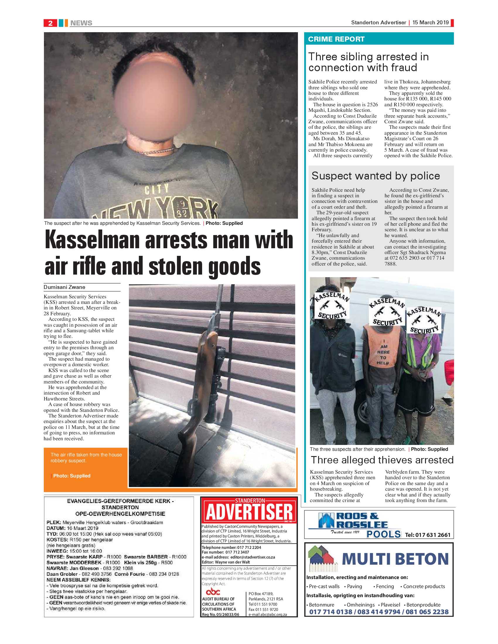 Standerton Advertiser 15 March 2019 page 2