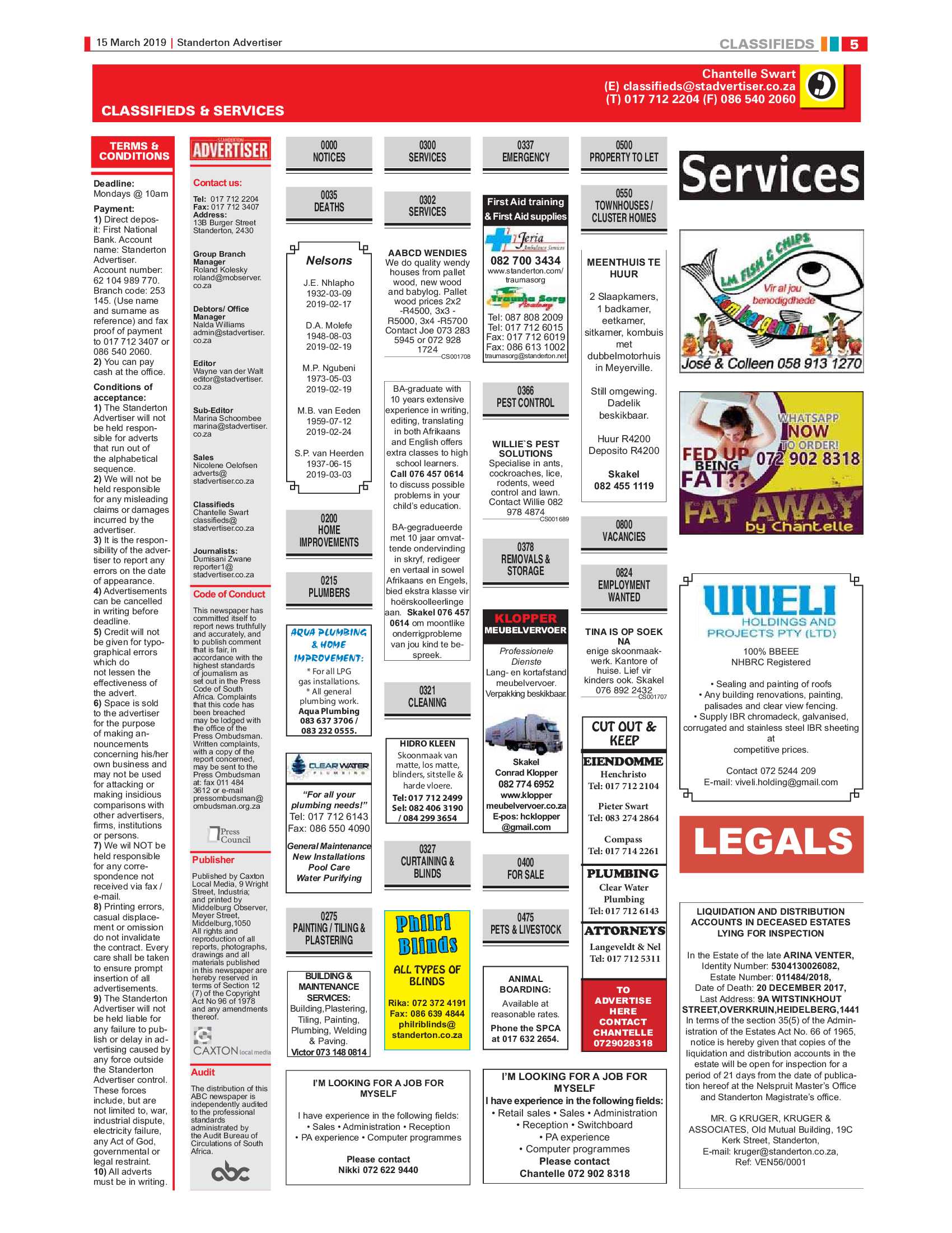 Standerton Advertiser 15 March 2019 page 5