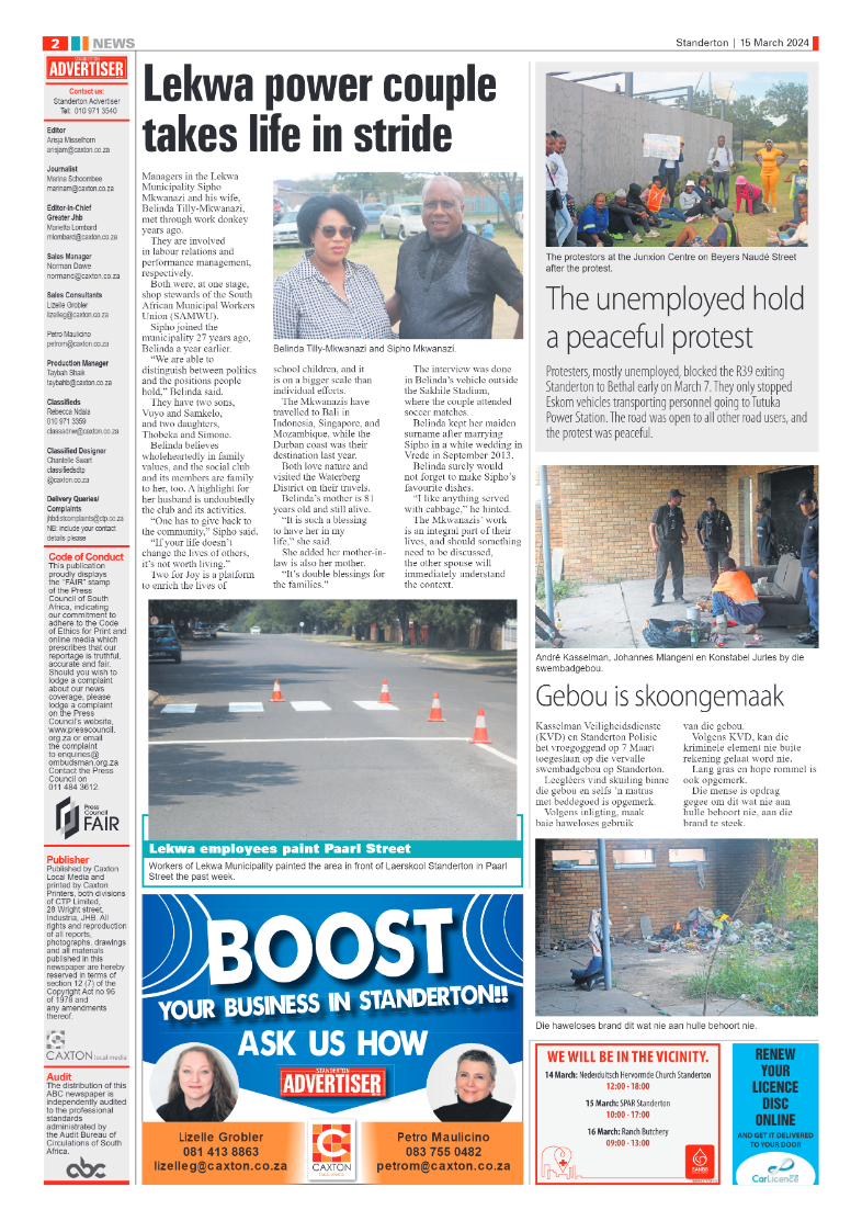 Standerton Advertiser 15 March 2024 page 2