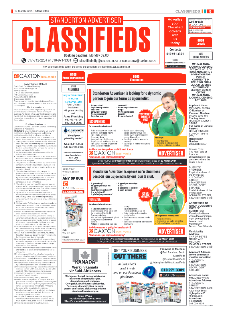Standerton Advertiser 15 March 2024 page 5