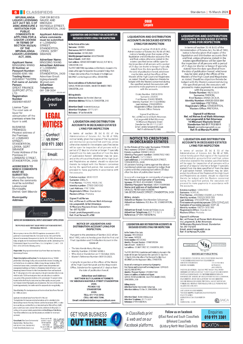 Standerton Advertiser 15 March 2024 page 6