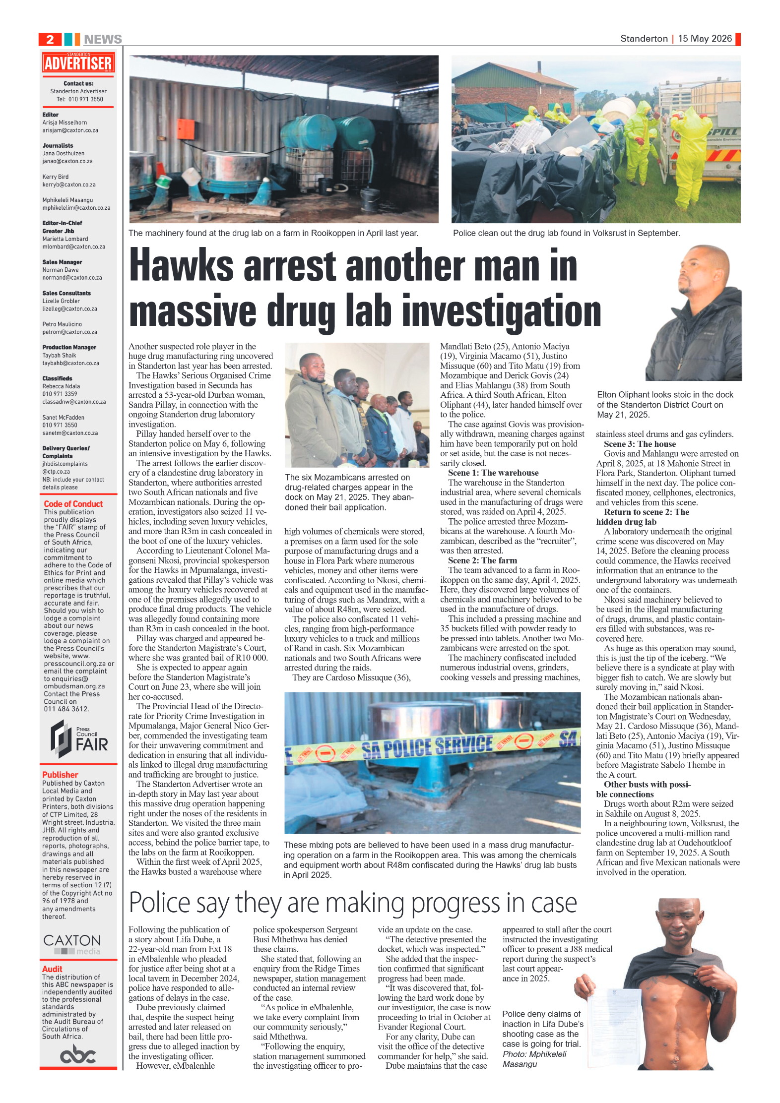 Standerton Advertiser 15 May 2026 page 2