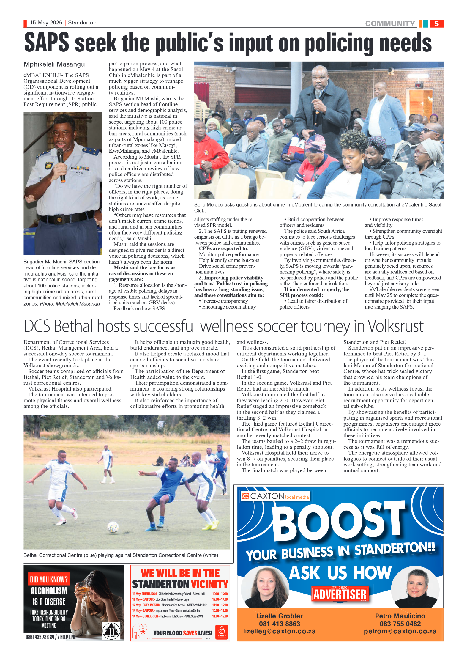 Standerton Advertiser 15 May 2026 page 5