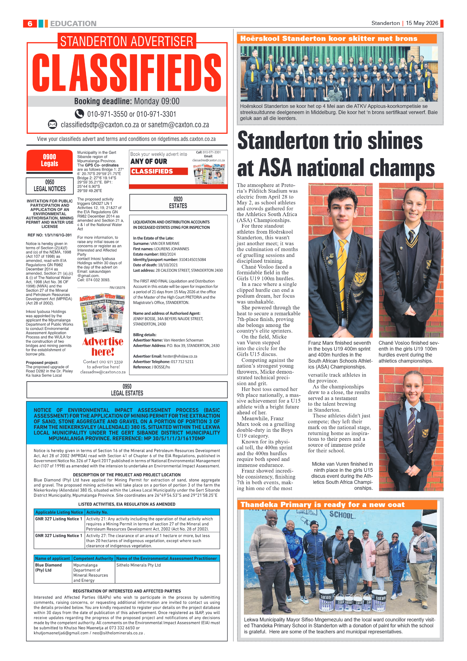 Standerton Advertiser 15 May 2026 page 6