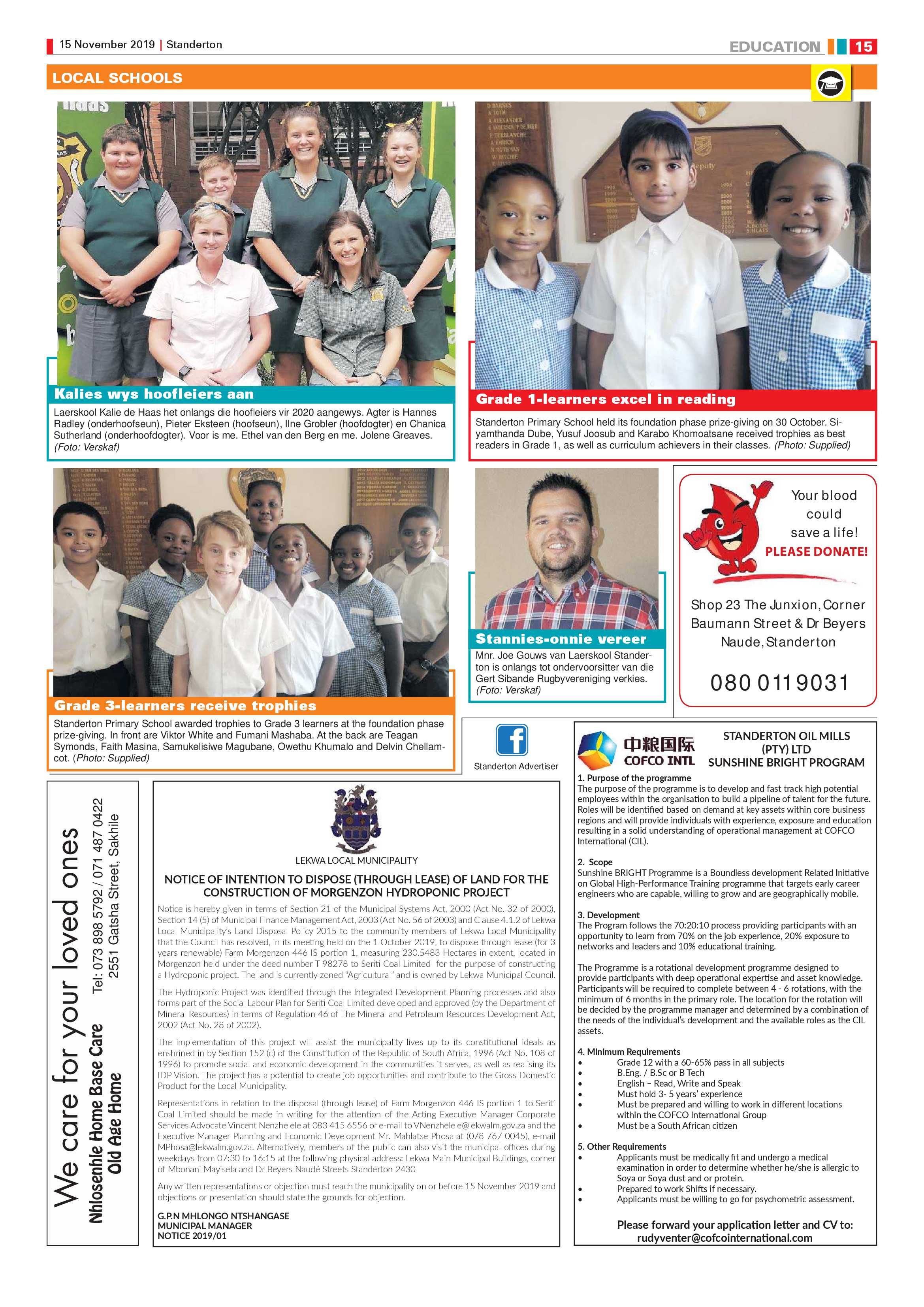Standerton Advertiser 15 November 2019 page 15
