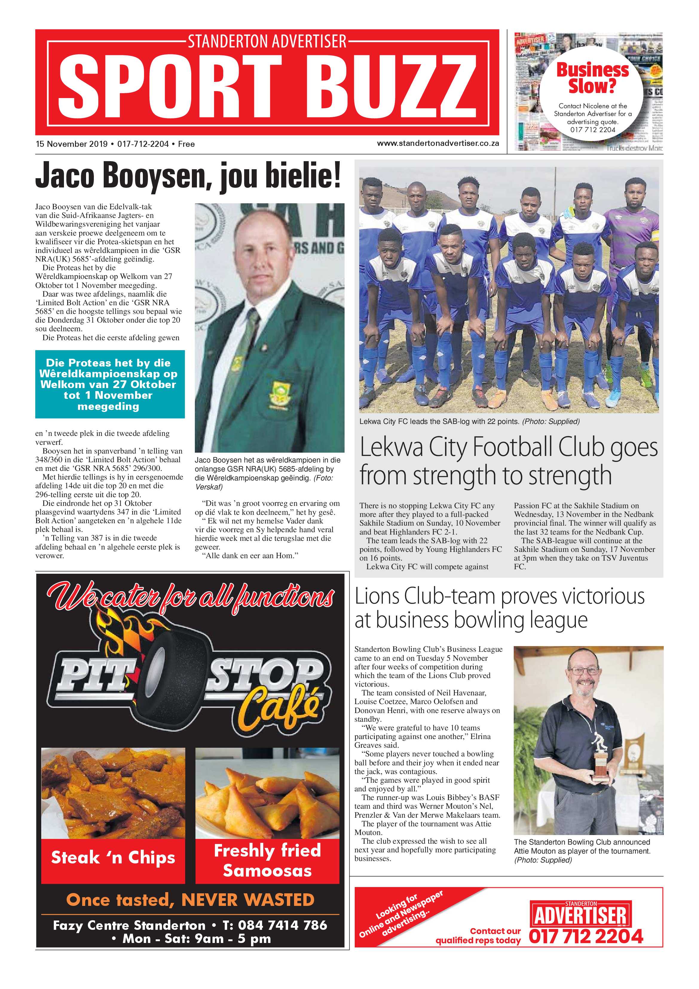 Standerton Advertiser 15 November 2019 page 16