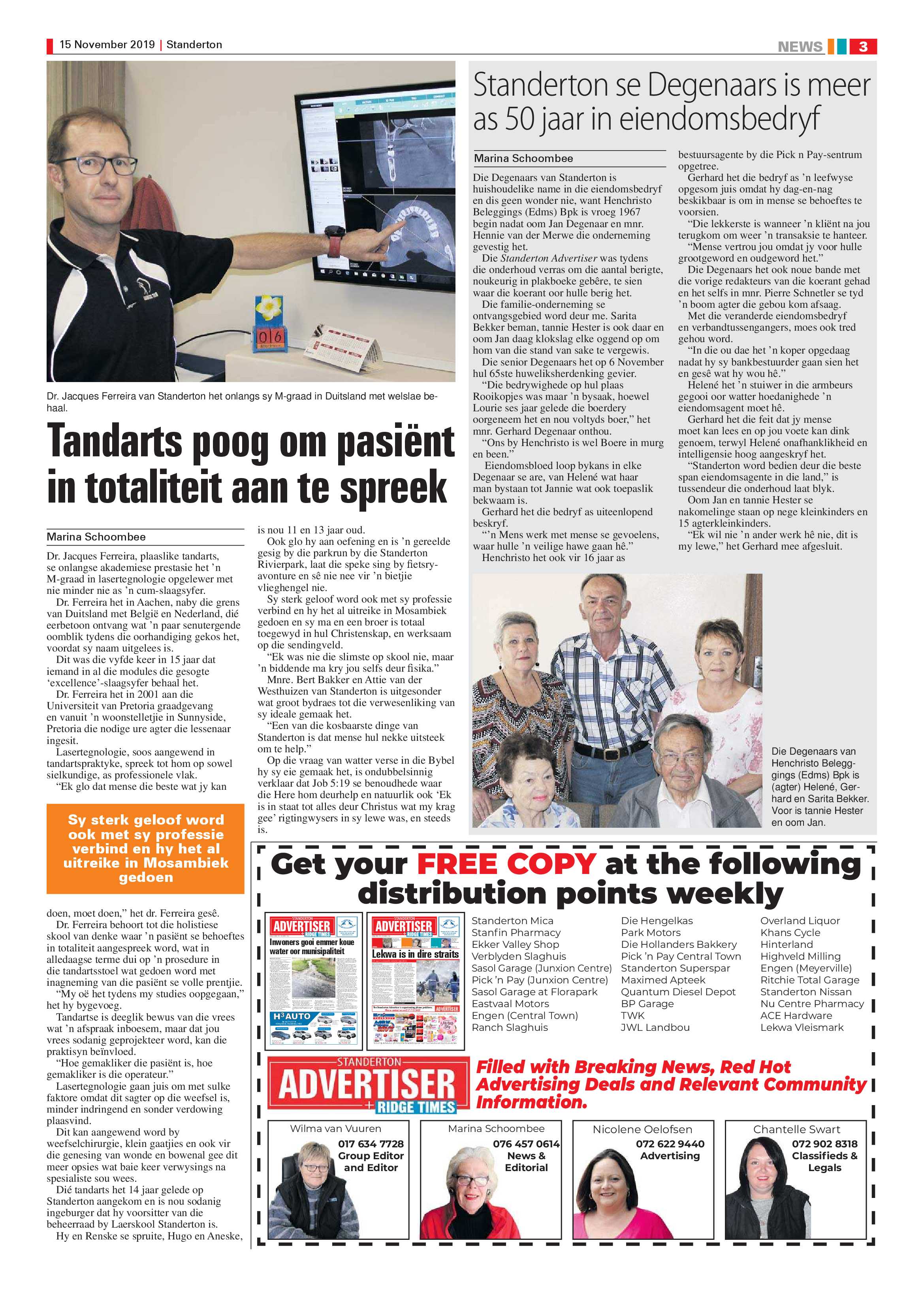 Standerton Advertiser 15 November 2019 page 3