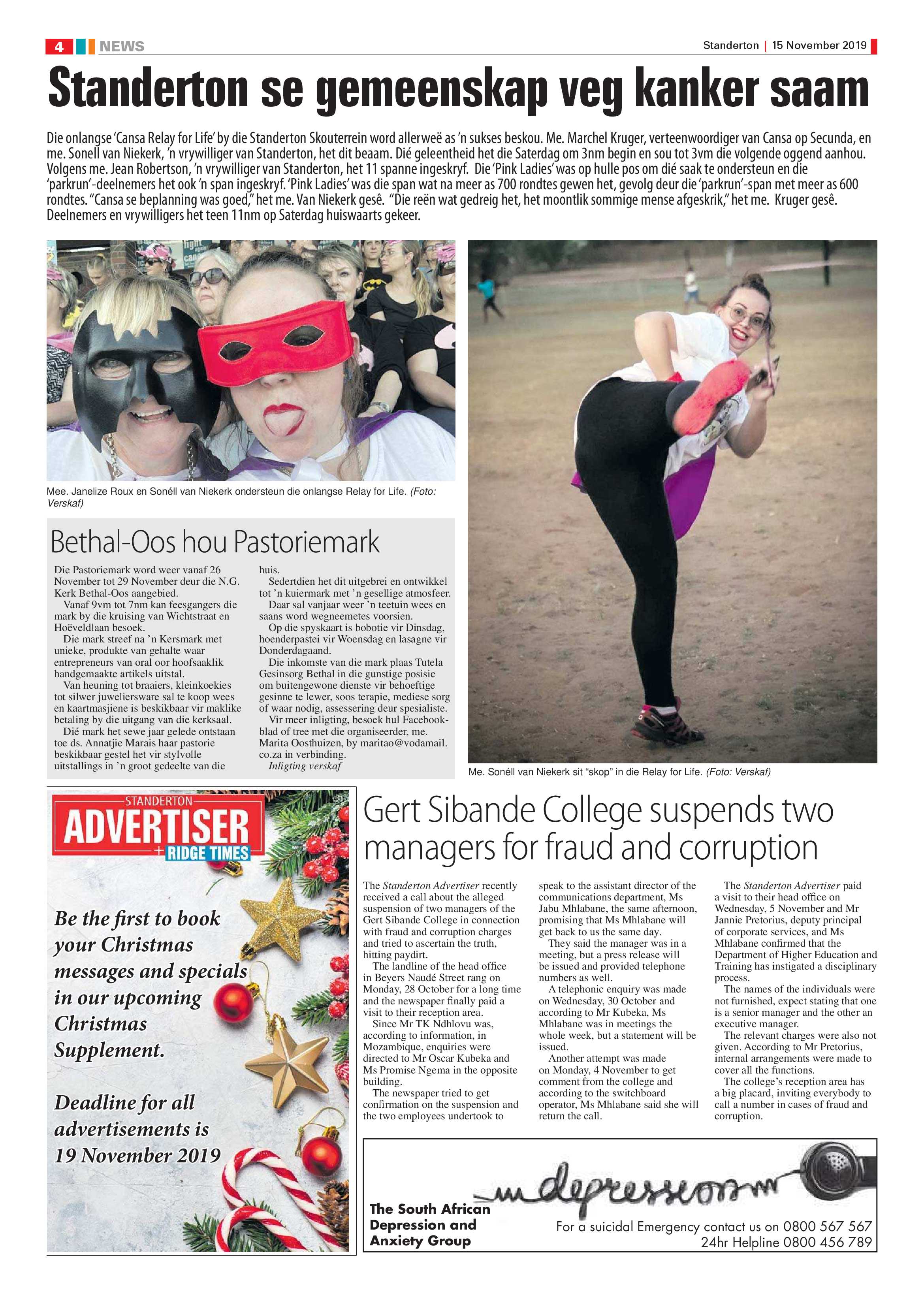 Standerton Advertiser 15 November 2019 page 4