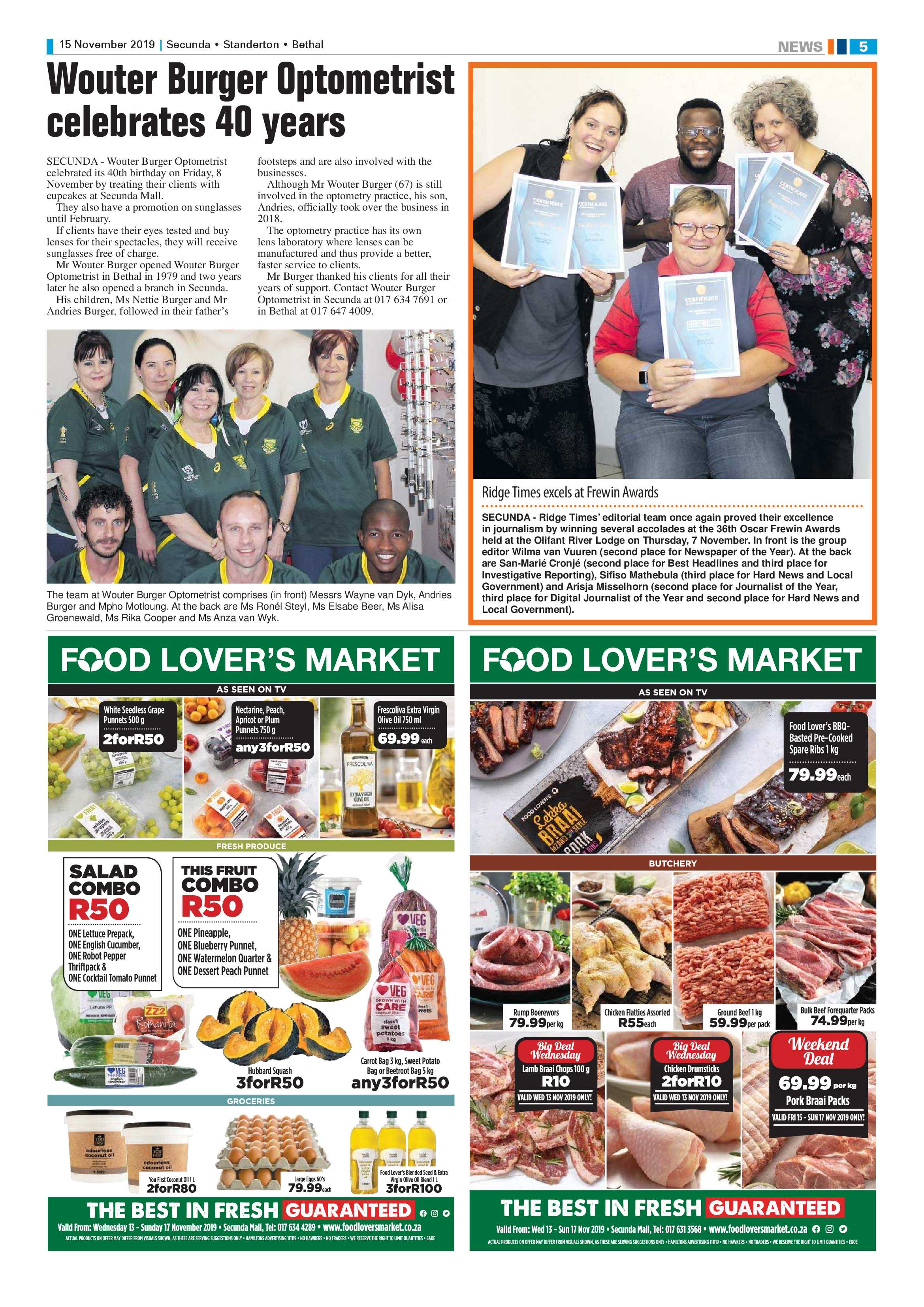 Standerton Advertiser 15 November 2019 page 5