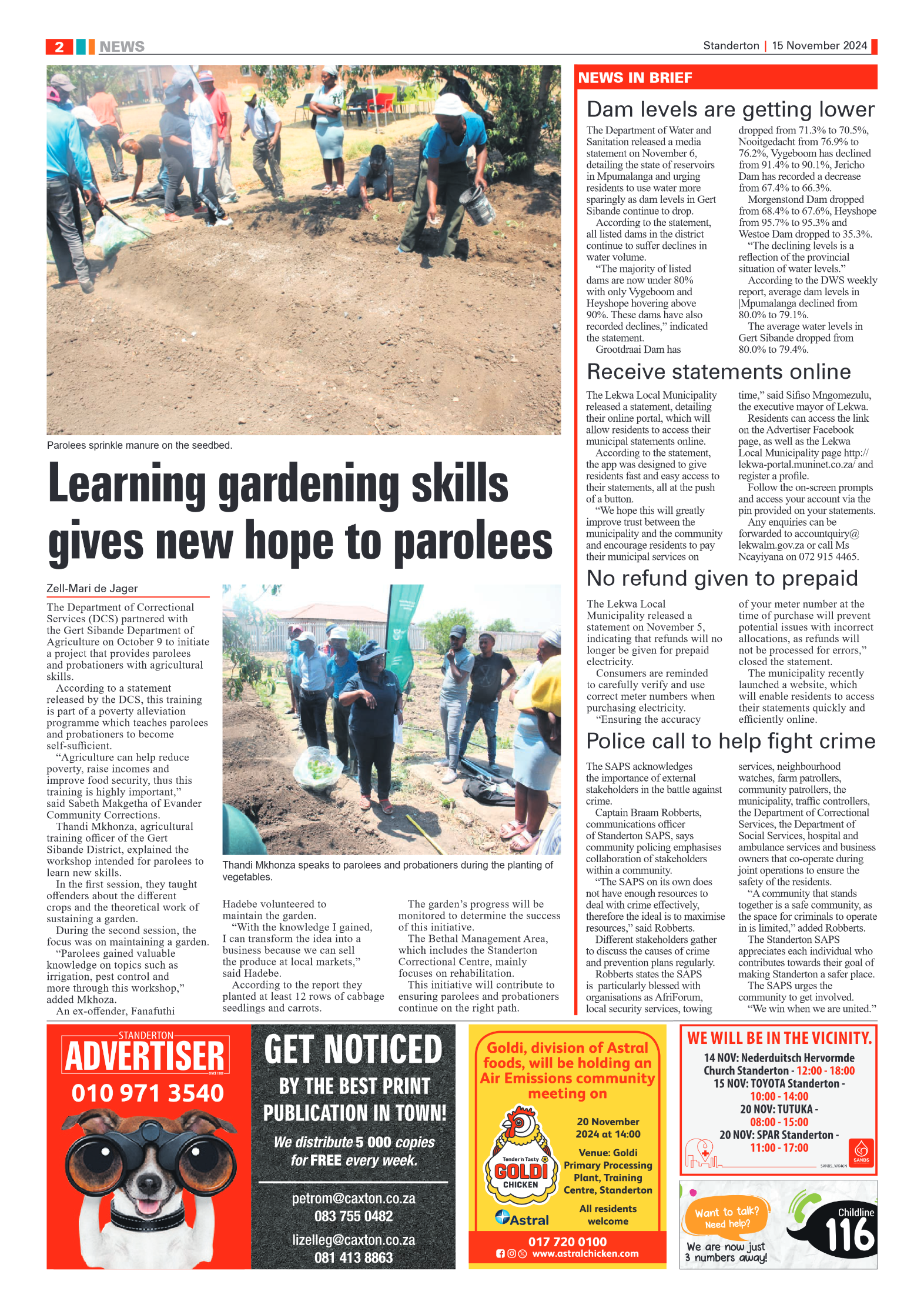 Standerton Advertiser 15 November 2024 page 2