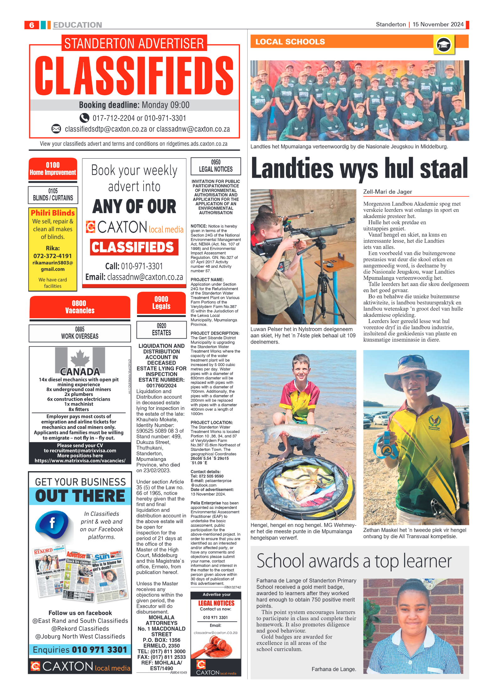 Standerton Advertiser 15 November 2024 page 6