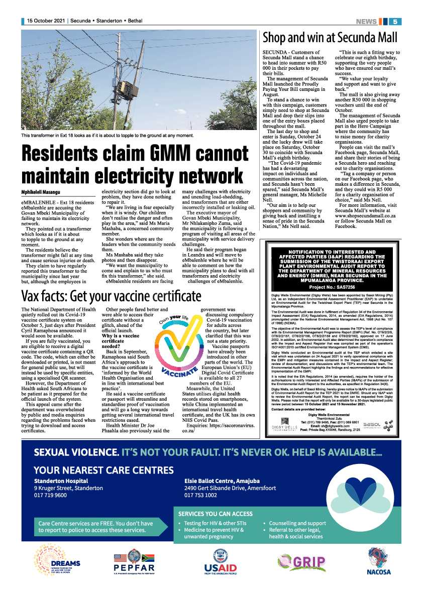Standerton Advertiser 15 October 2021 page 5