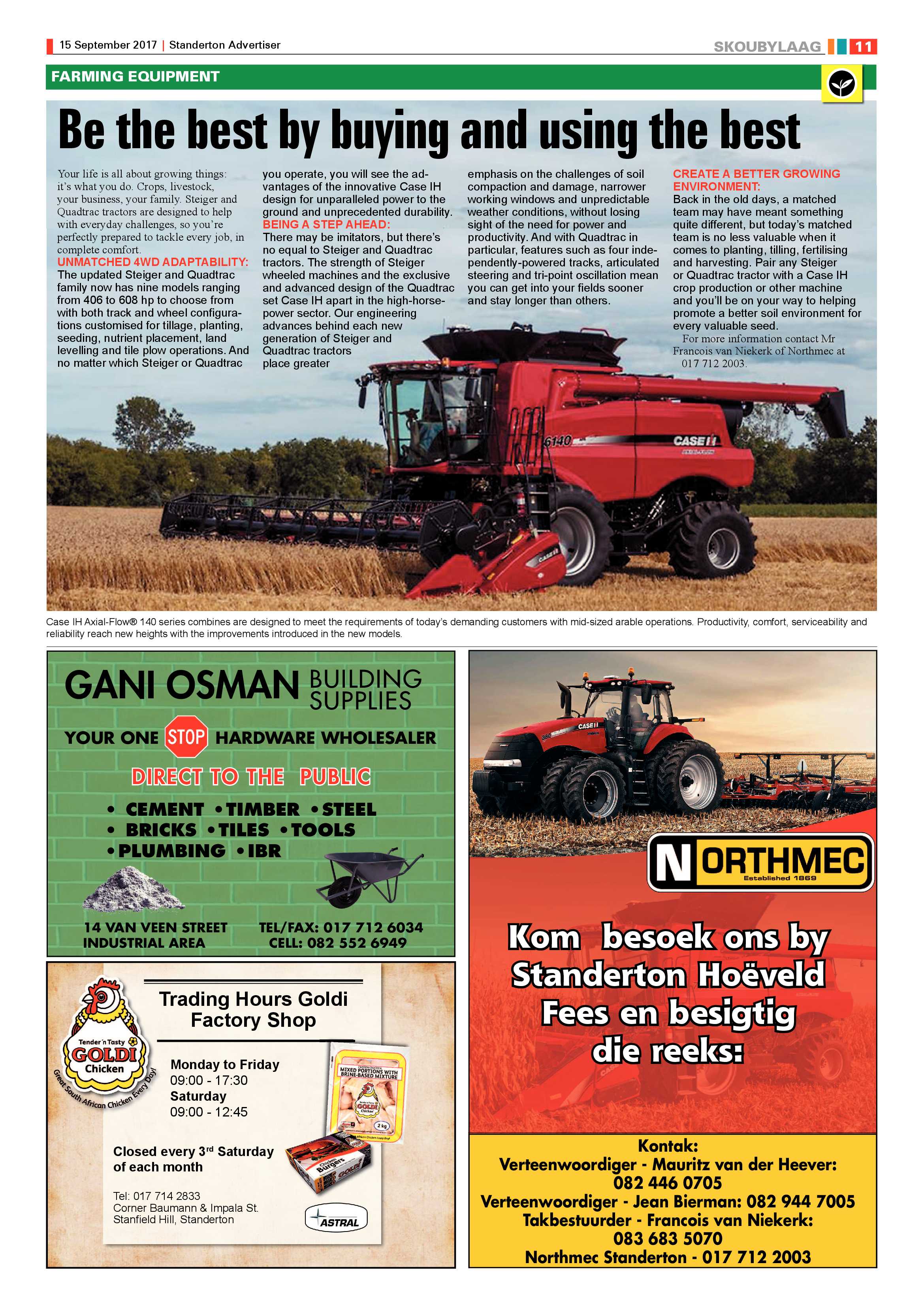 Standerton Advertiser 15 September 2017 page 11
