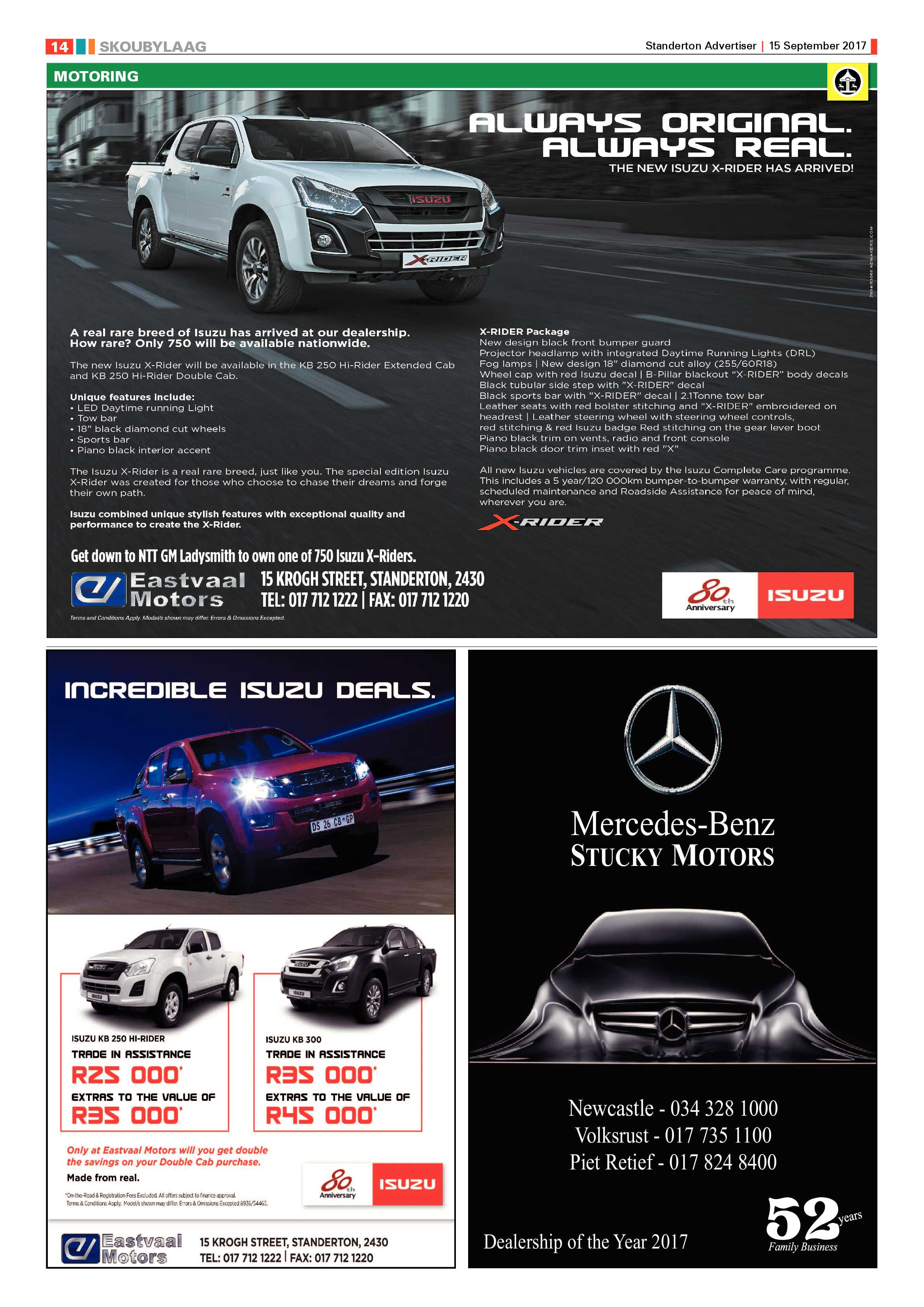 Standerton Advertiser 15 September 2017 page 13