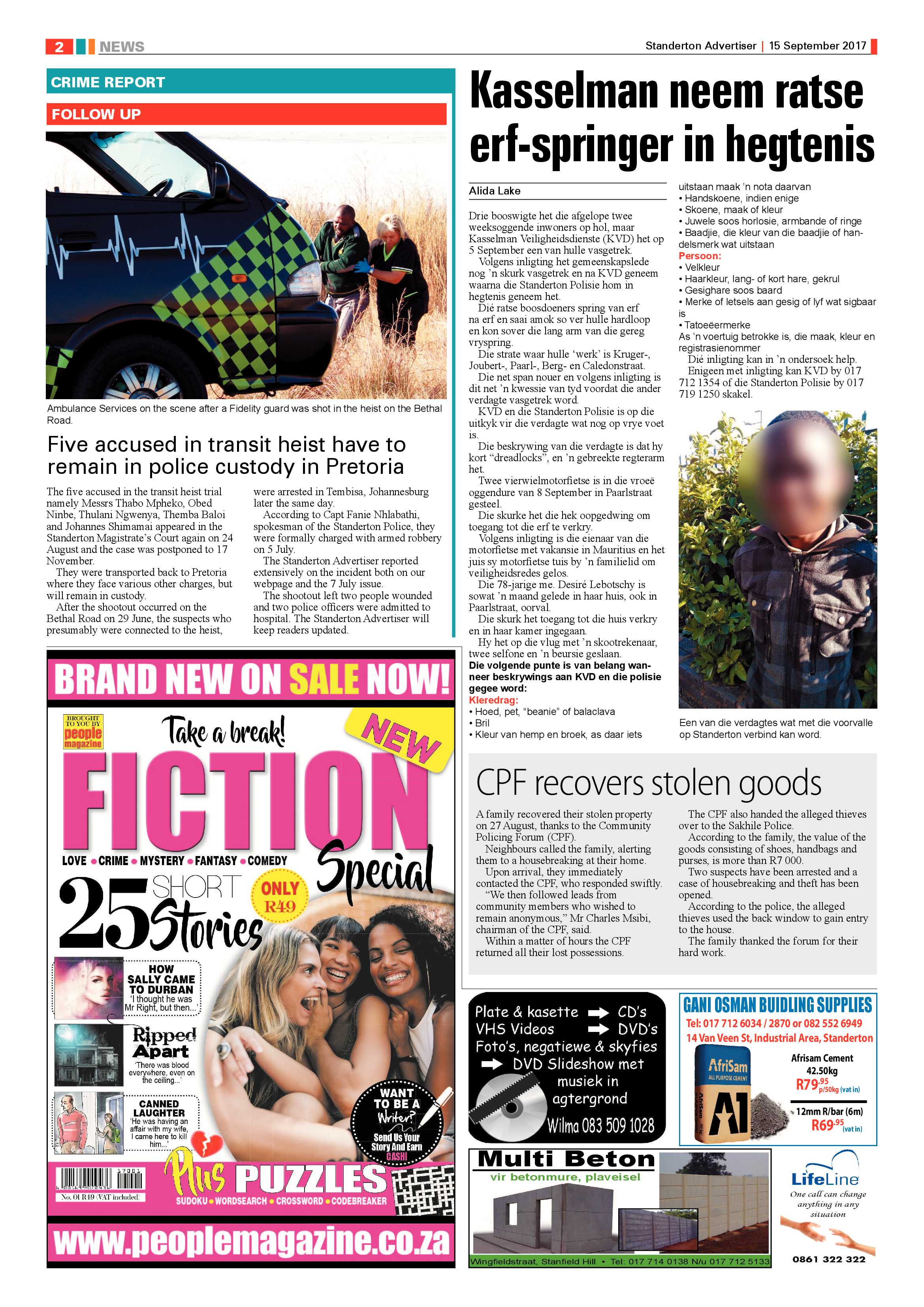 Standerton Advertiser 15 September 2017 page 2