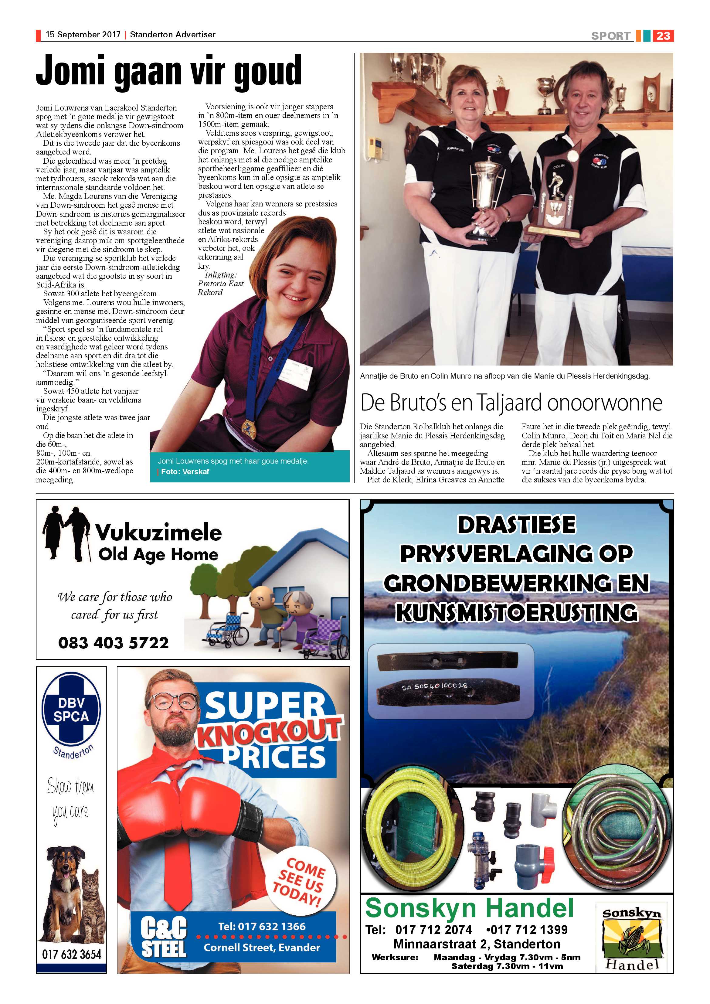 Standerton Advertiser 15 September 2017 page 22