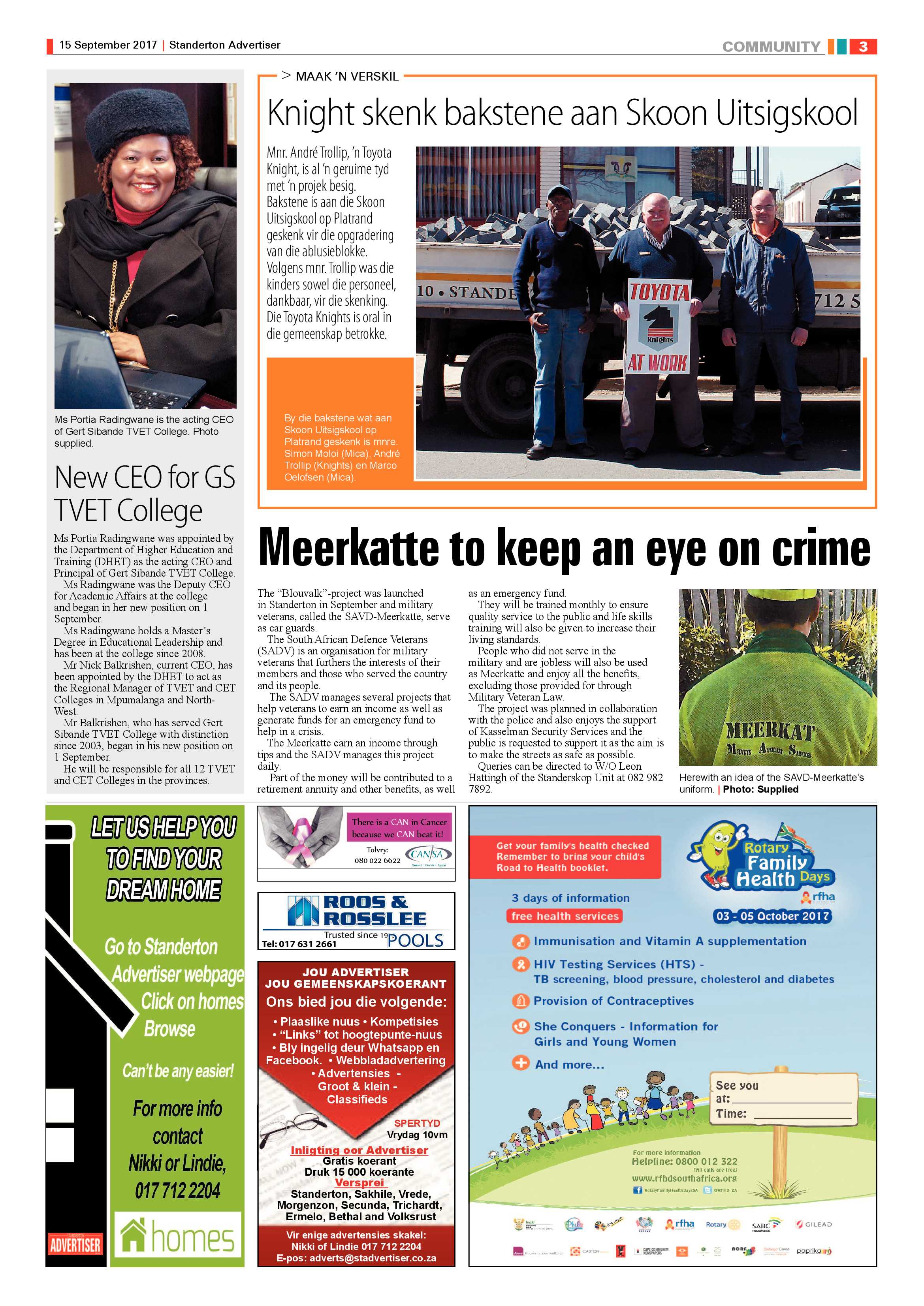 Standerton Advertiser 15 September 2017 page 3