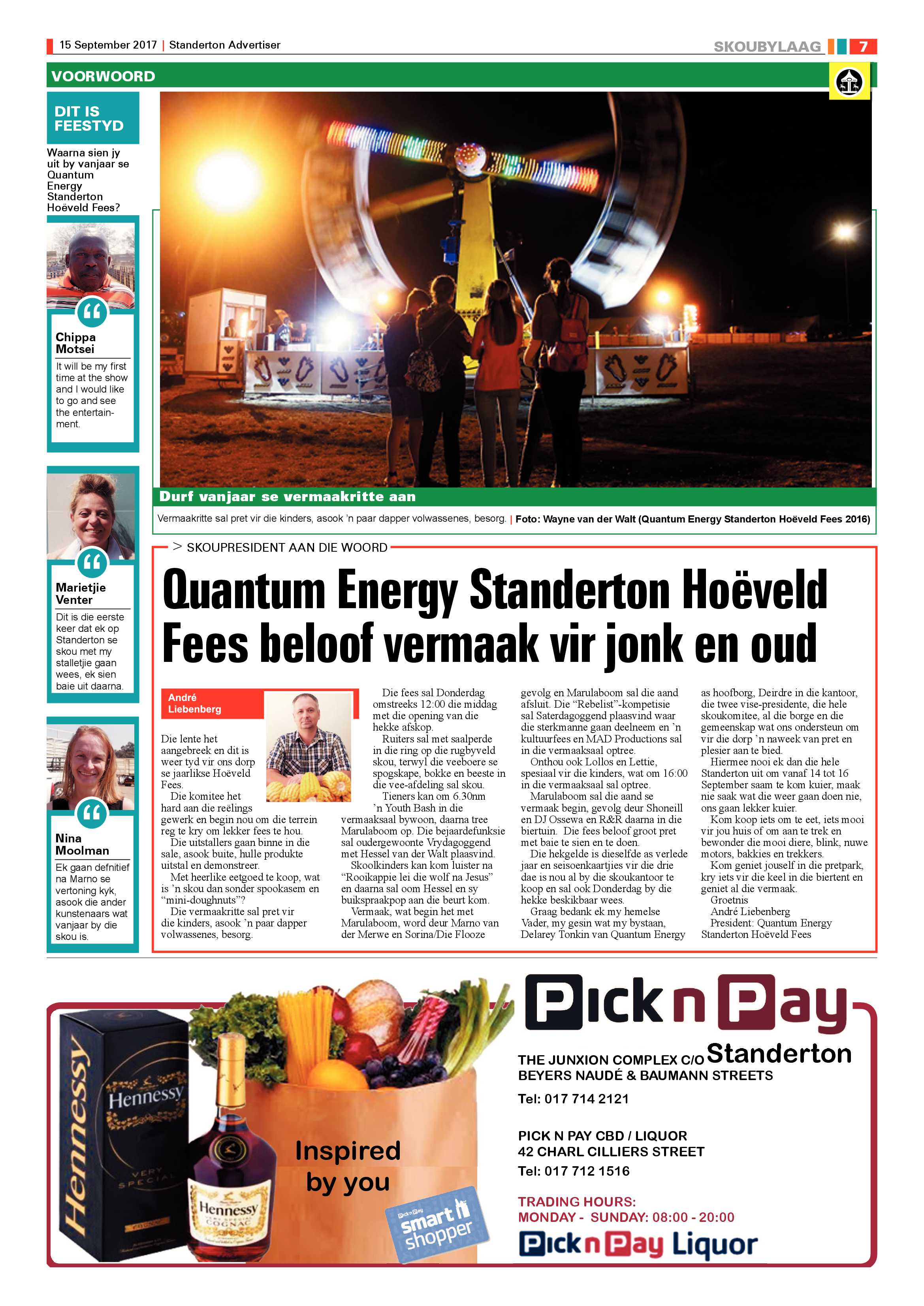 Standerton Advertiser 15 September 2017 page 7