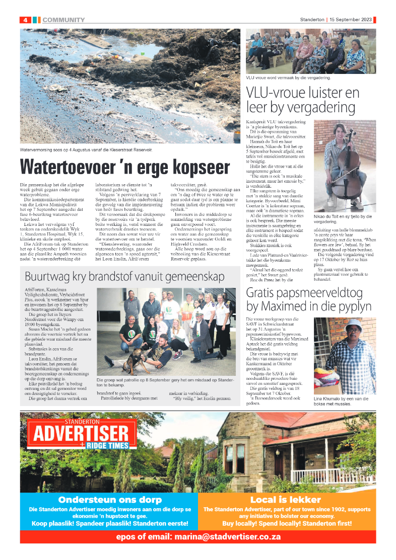 Standerton Advertiser 15 September 2023 page 4
