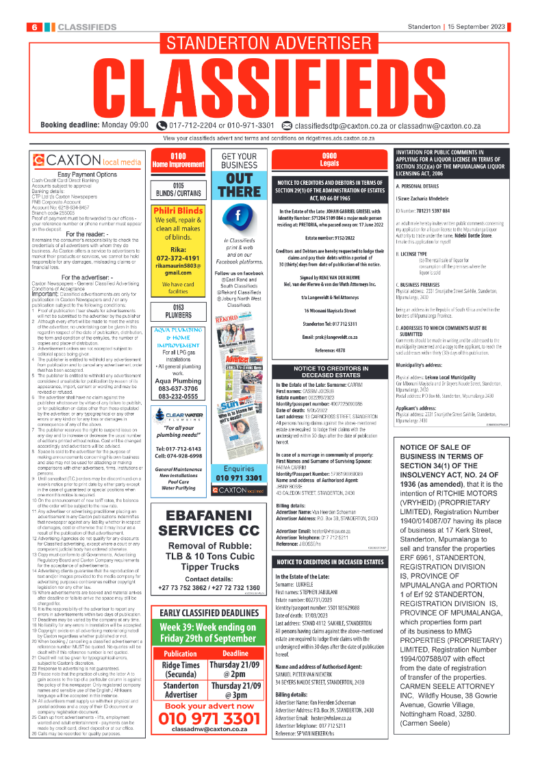 Standerton Advertiser 15 September 2023 page 6