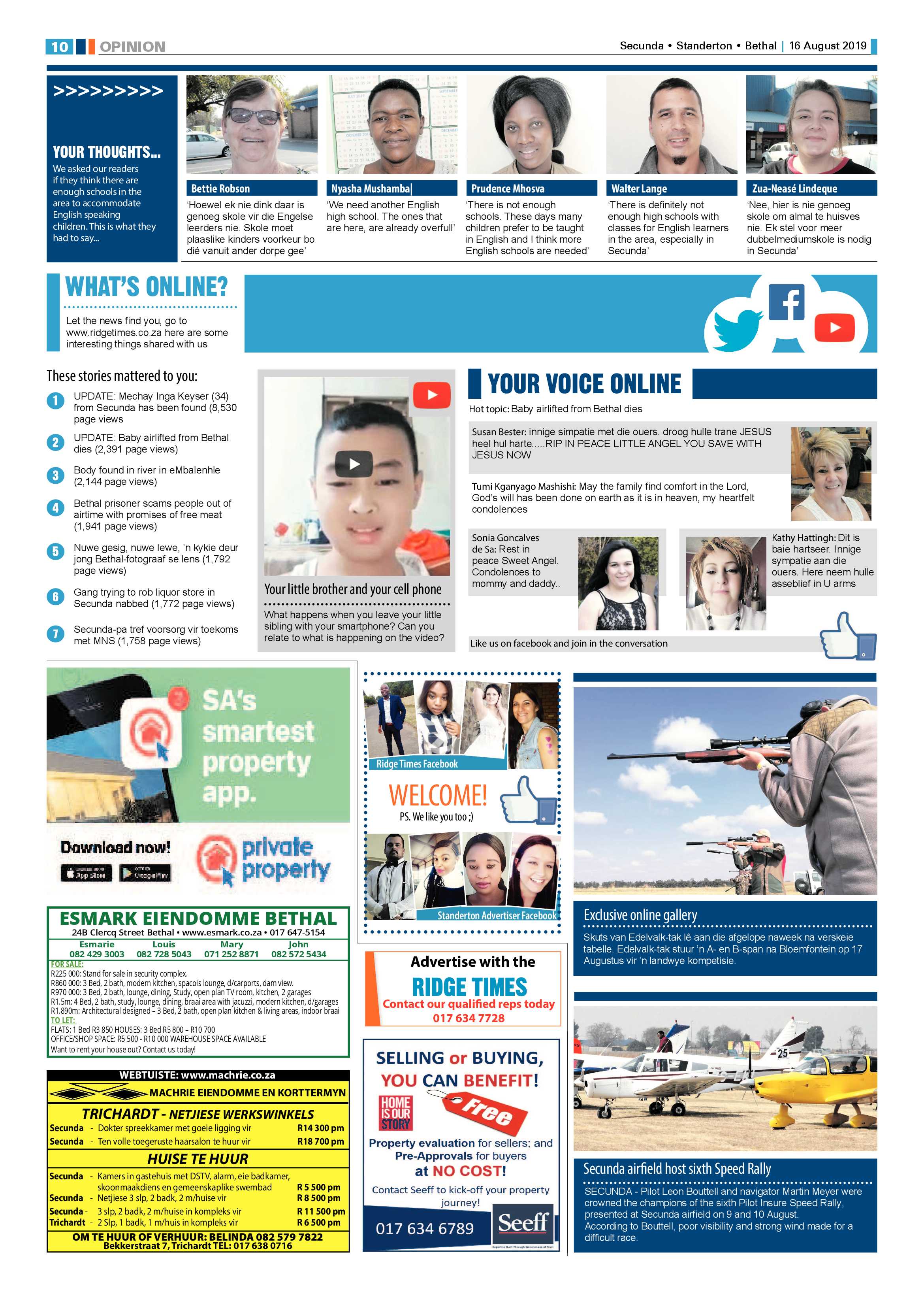Standerton Advertiser 16 August 2019 page 10