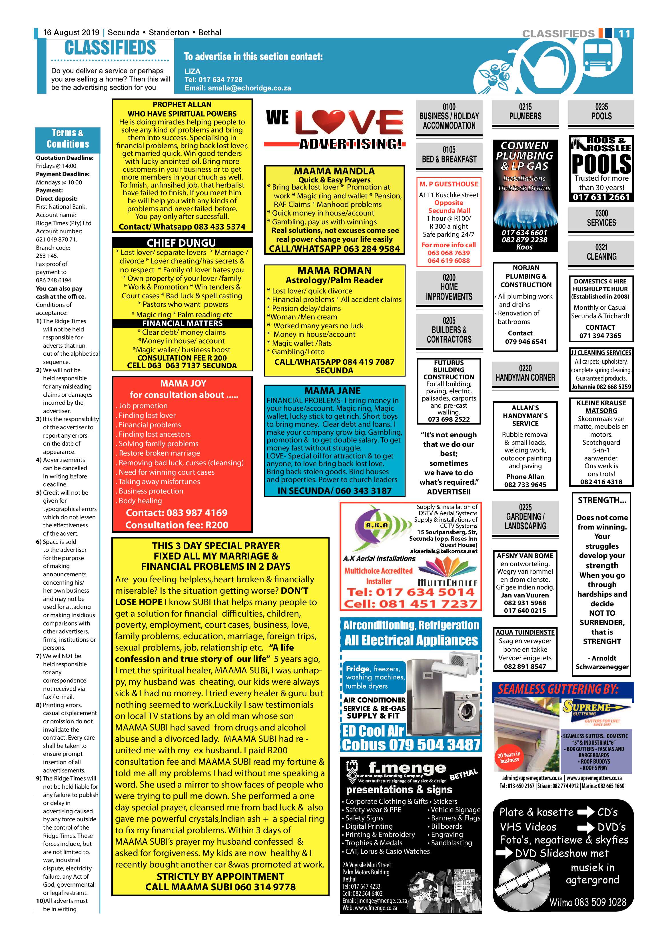 Standerton Advertiser 16 August 2019 page 11