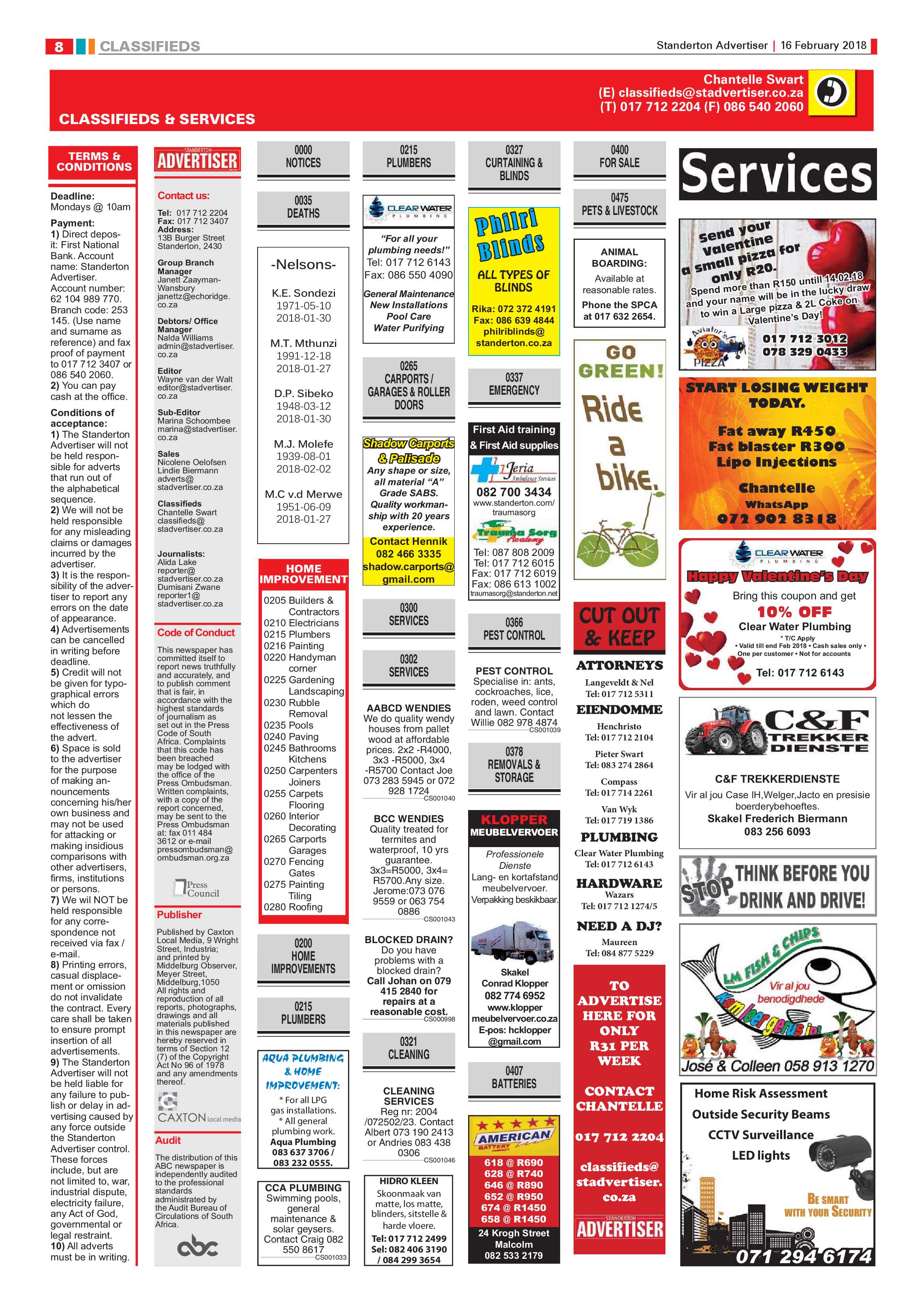 Standerton Advertiser 16 February 2018 page 7