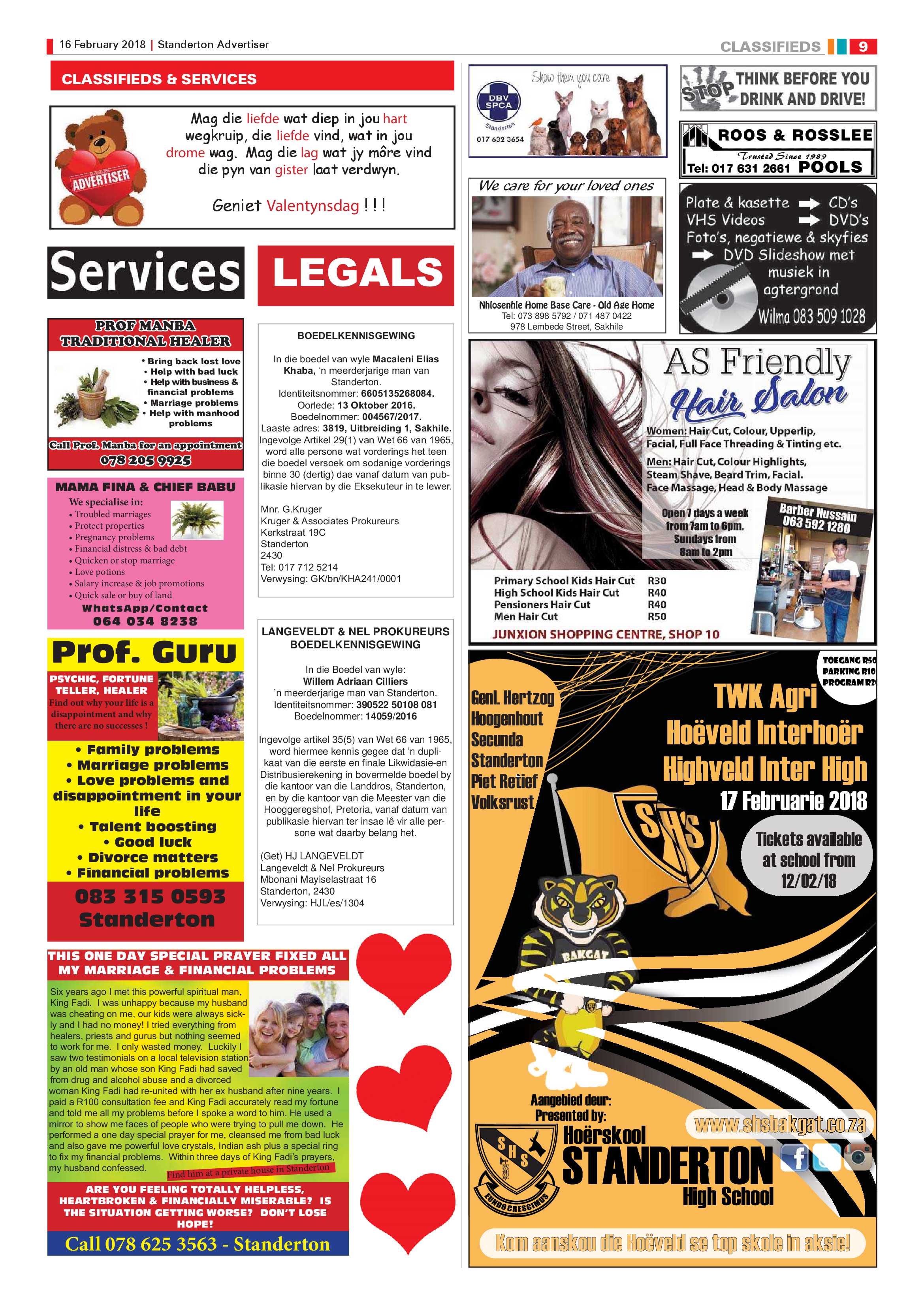 Standerton Advertiser 16 February 2018 page 8