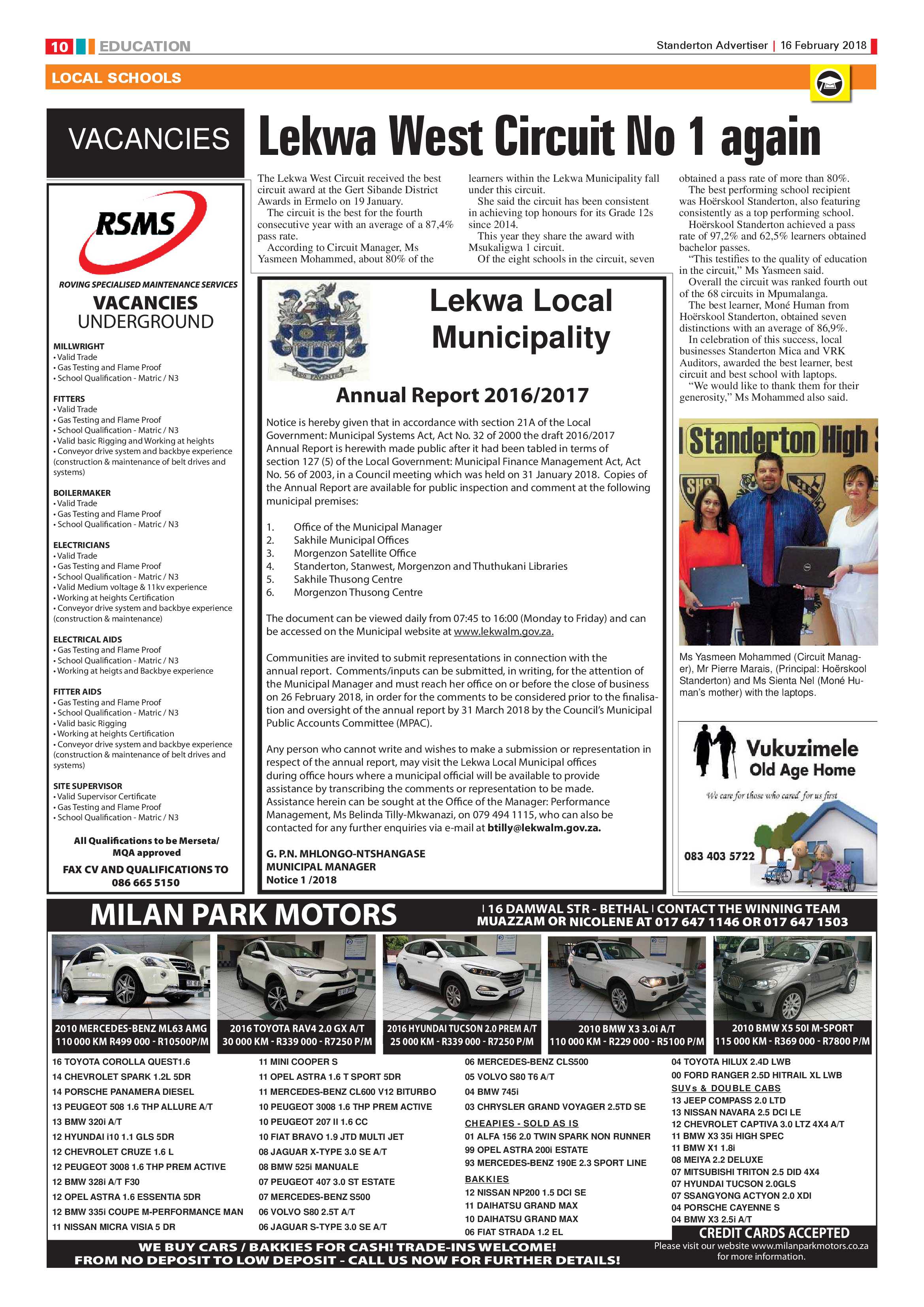 Standerton Advertiser 16 February 2018 page 9