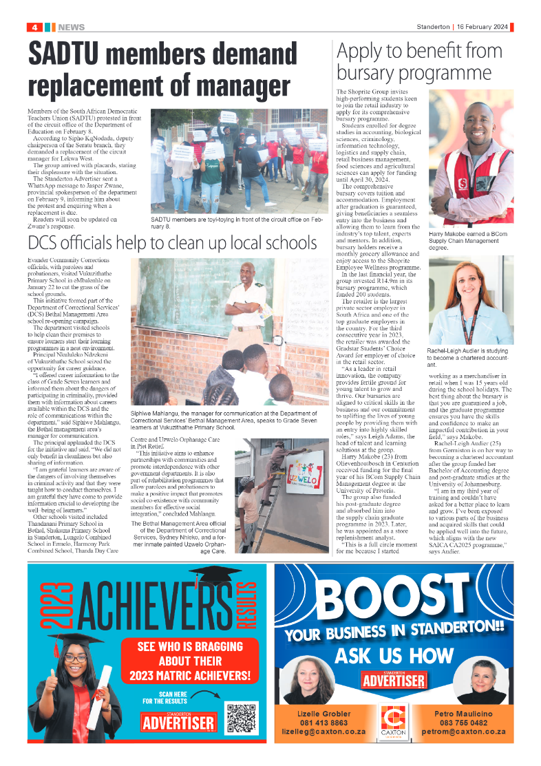 Standerton Advertiser 16 February 2024 page 4