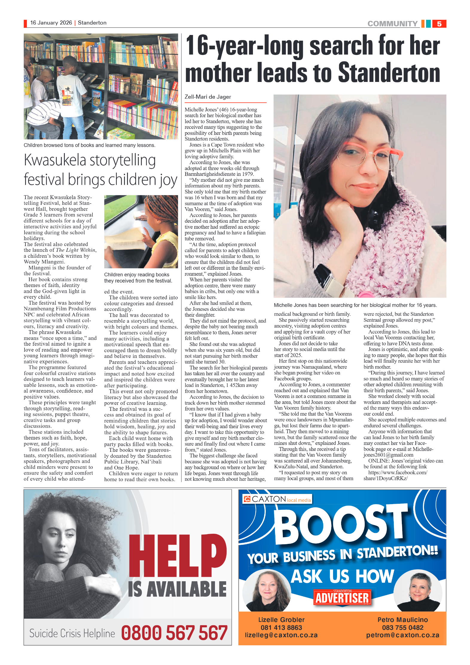 Standerton Advertiser 16 January 2026 page 5
