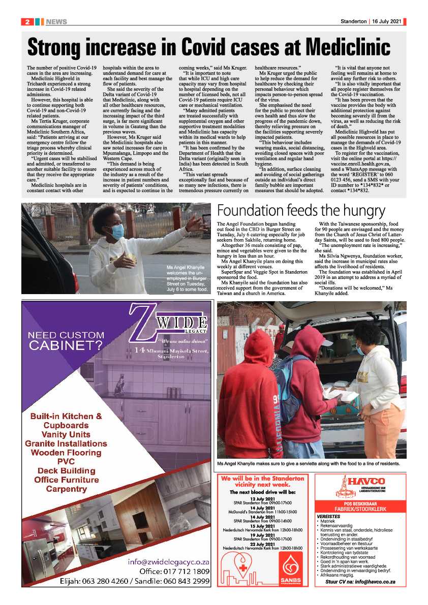 Standerton Advertiser 16 July 2021 page 2