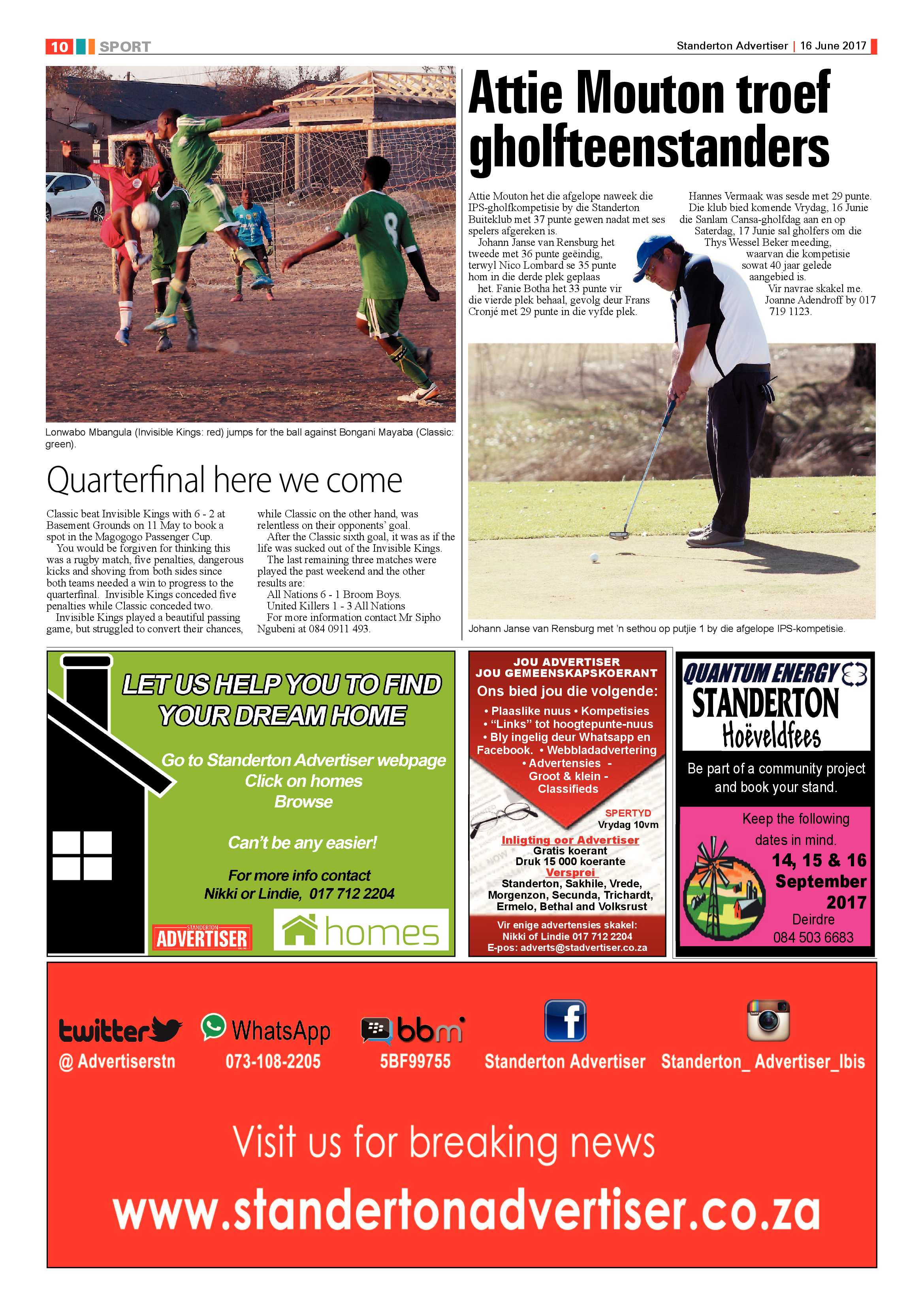 Standerton Advertiser 16 June 2017 page 10