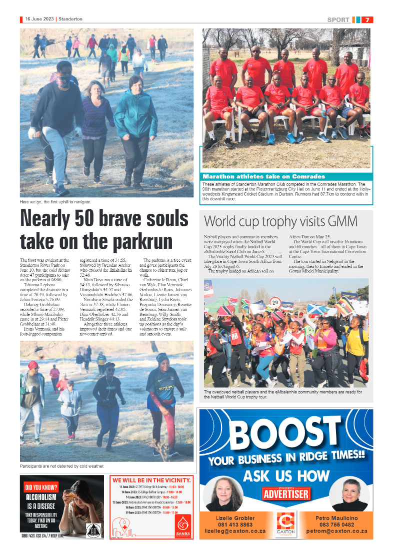 Standerton Advertiser 16 June 2023 page 7
