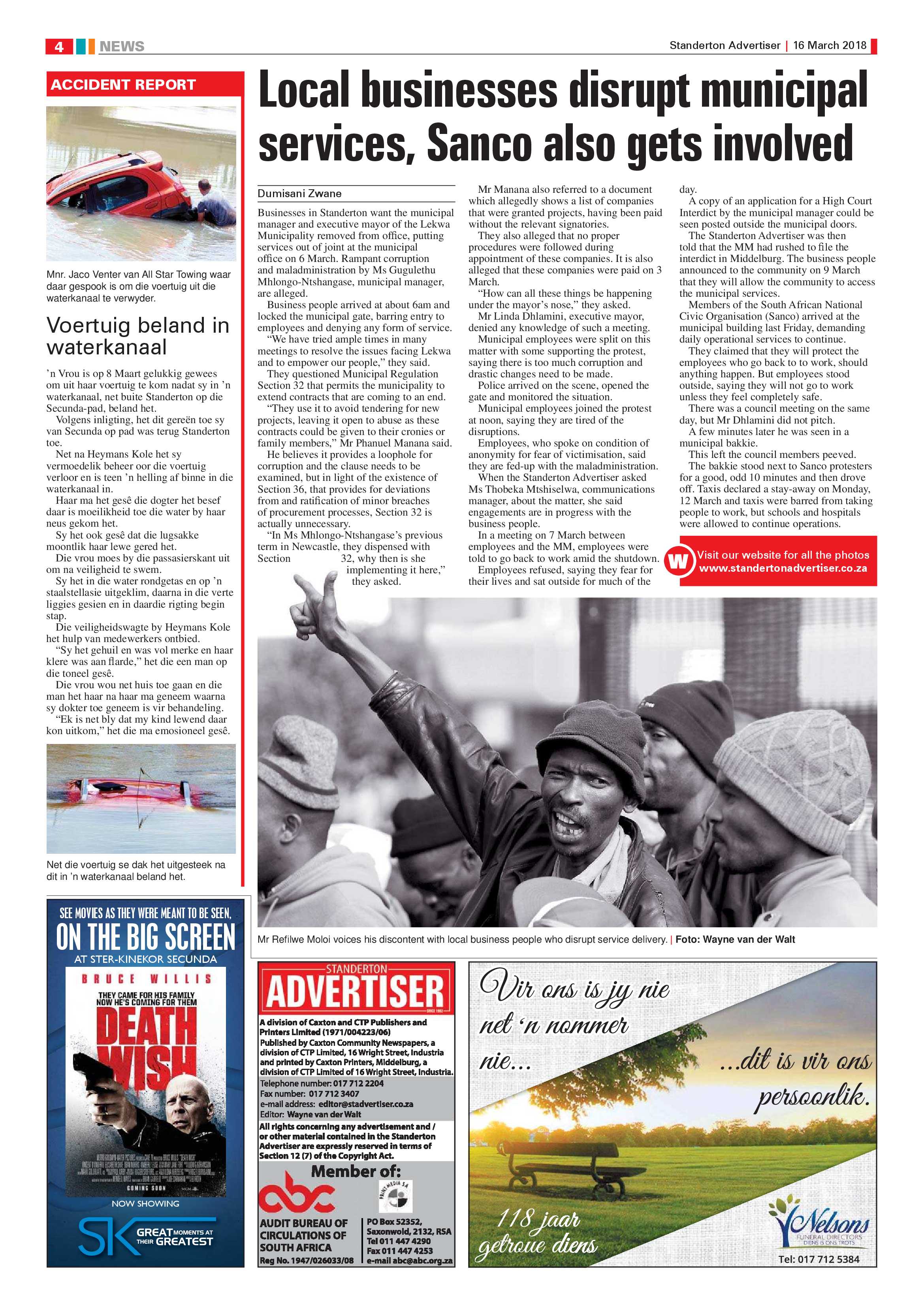 Standerton Advertiser 16 March 2018 page 4