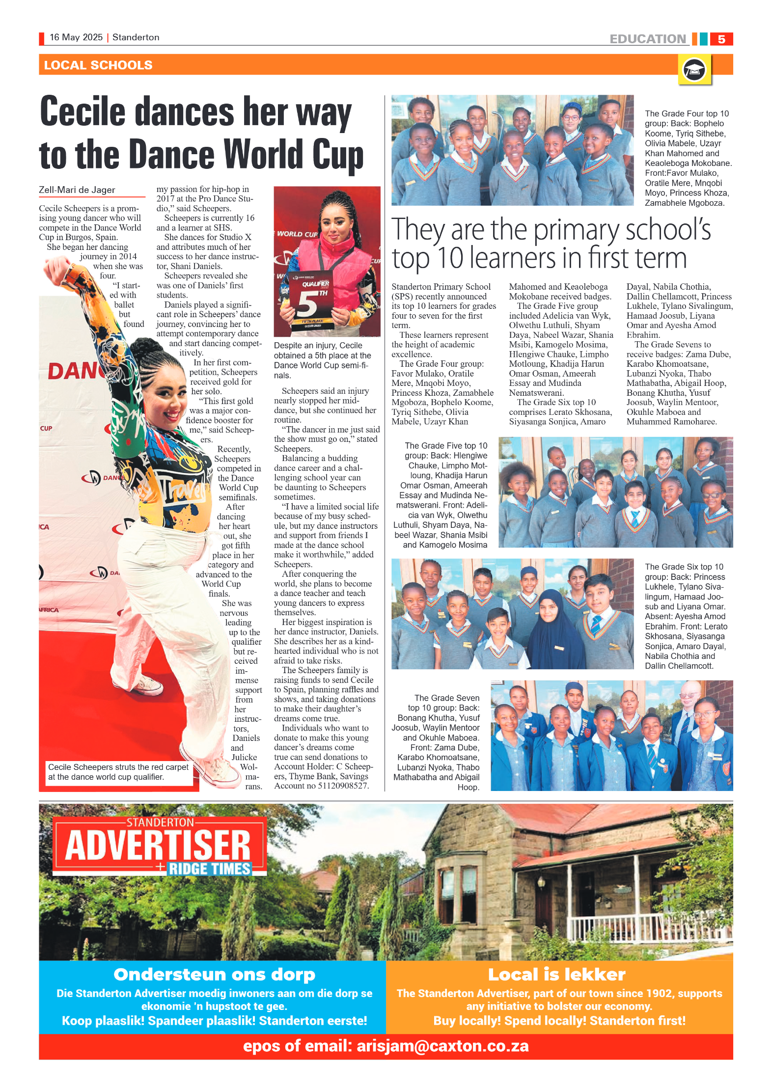 Standerton Advertiser 16 May 2025 page 5