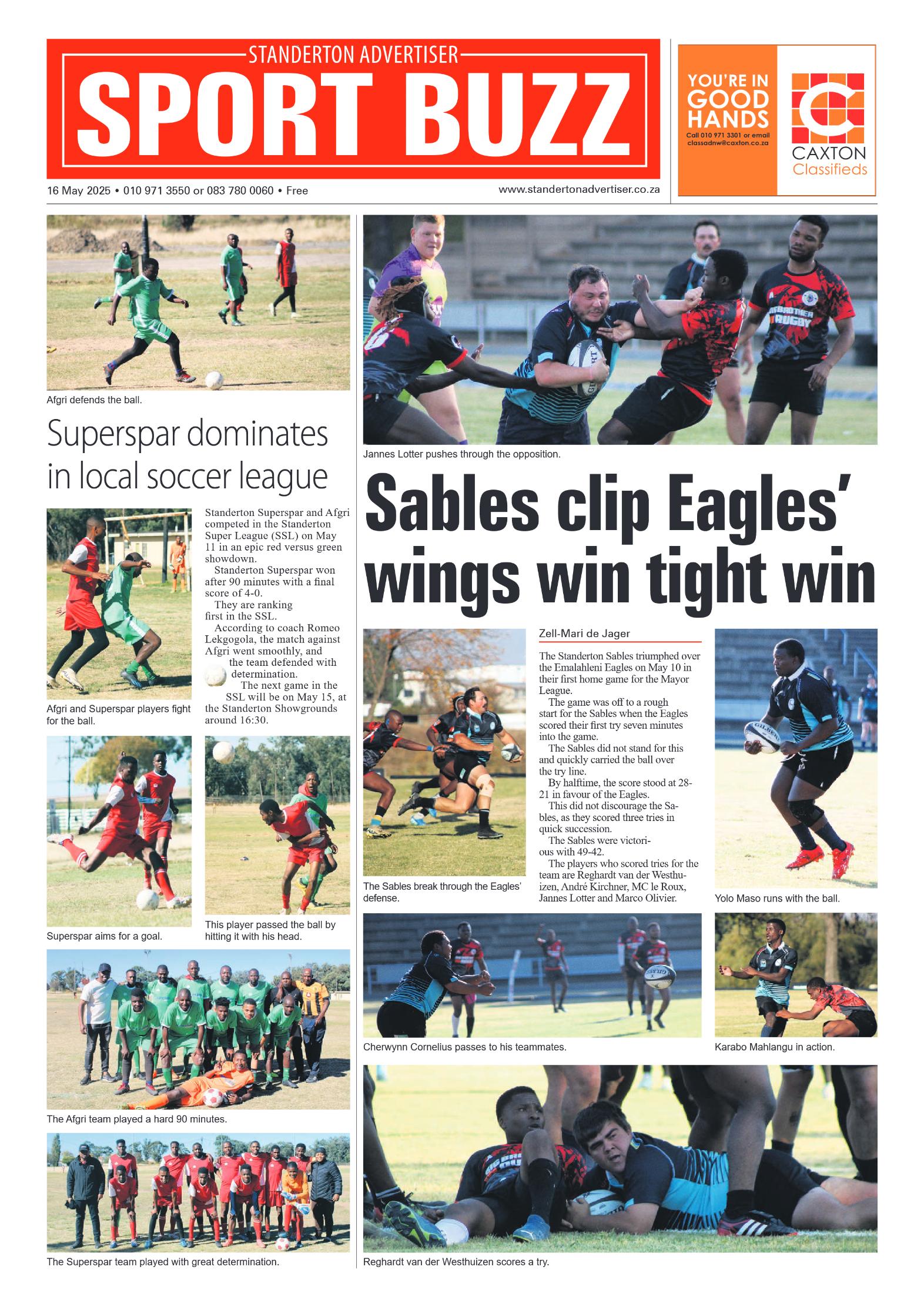 Standerton Advertiser 16 May 2025 page 8