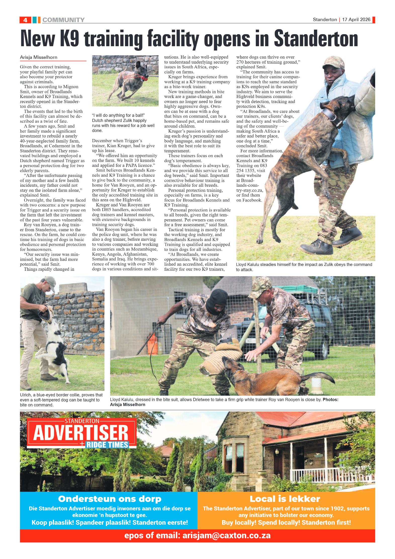 Standerton Advertiser 17 April 2026 page 4