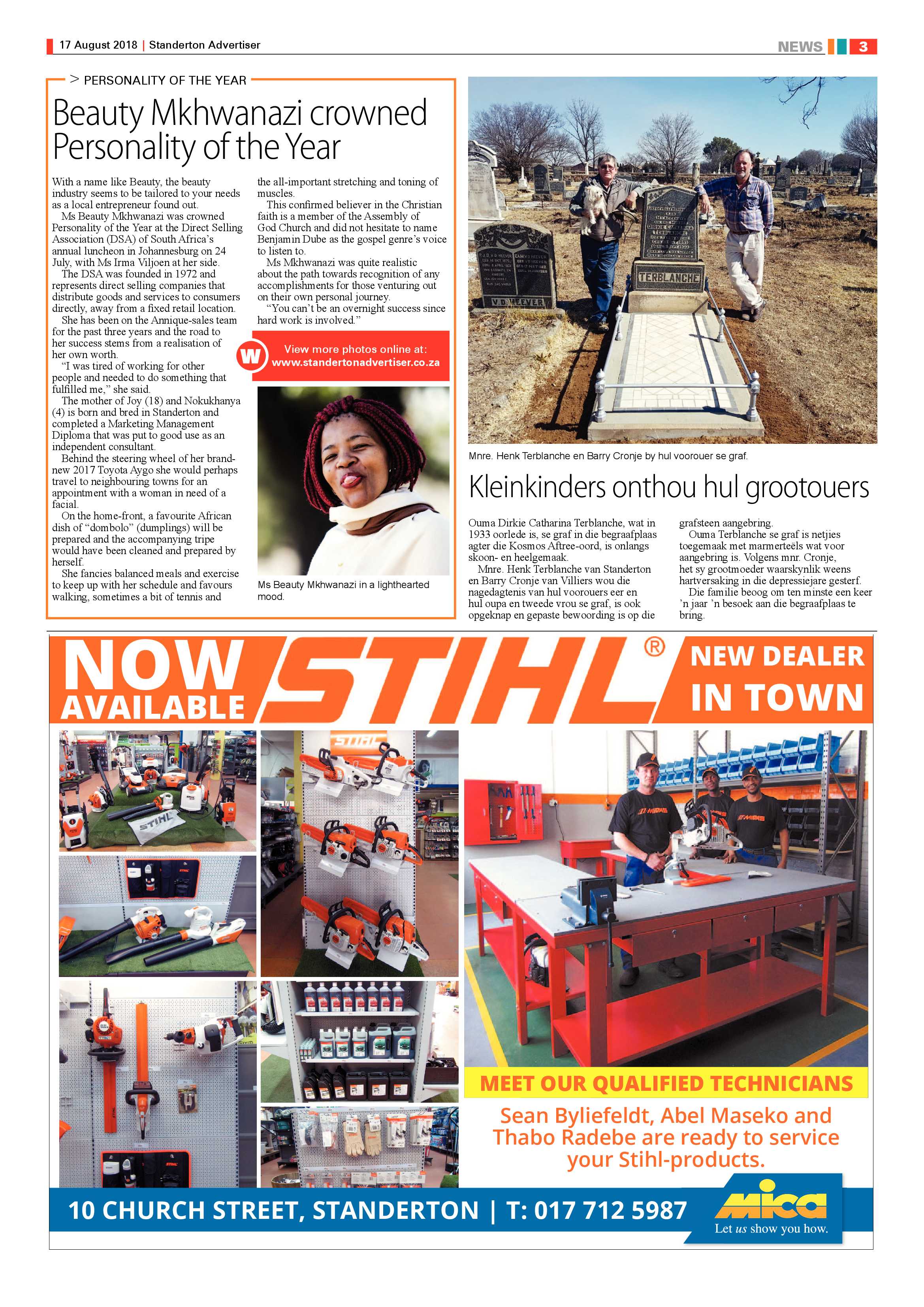 Standerton Advertiser 17 August 2018 page 3