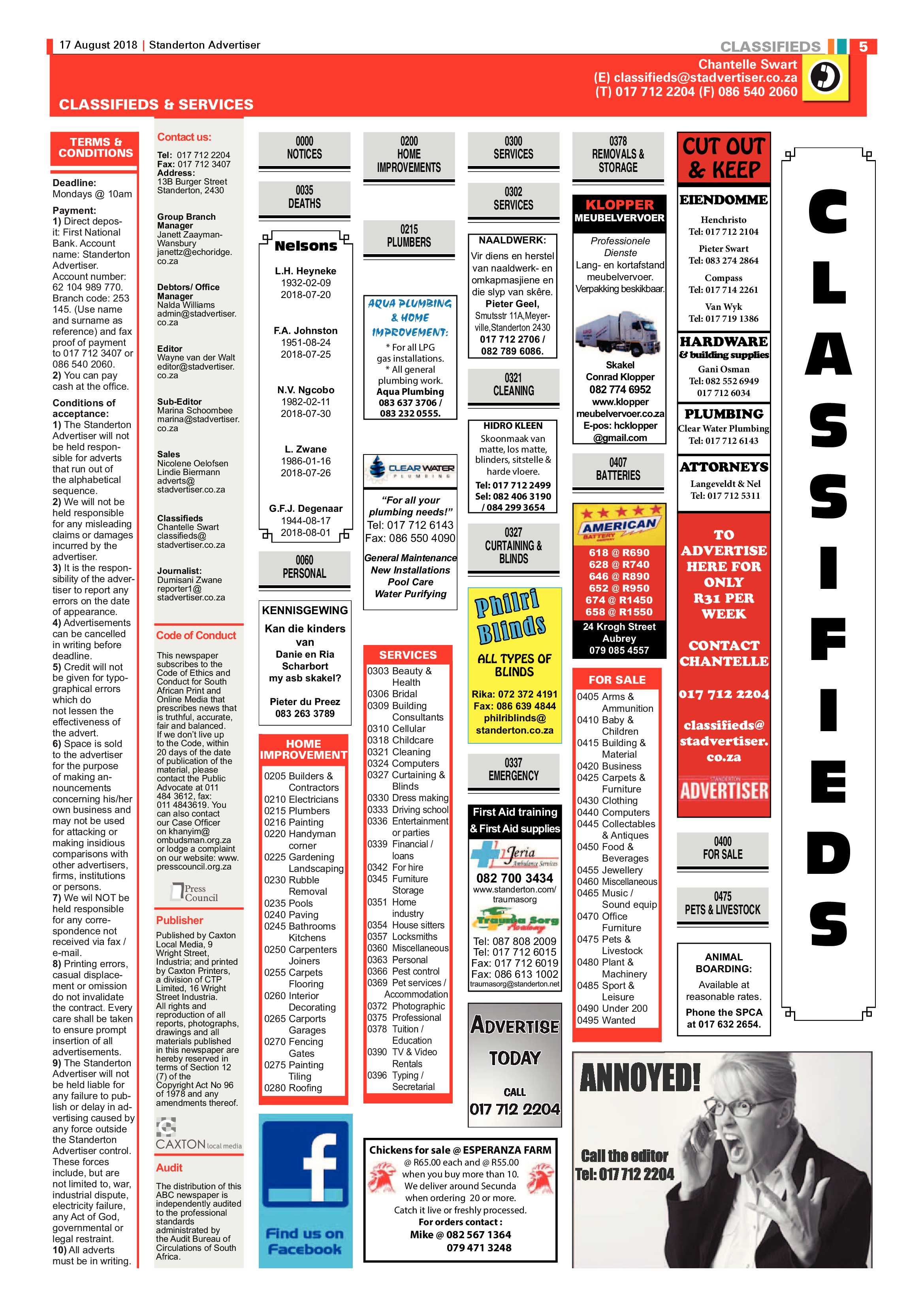 Standerton Advertiser 17 August 2018 page 5