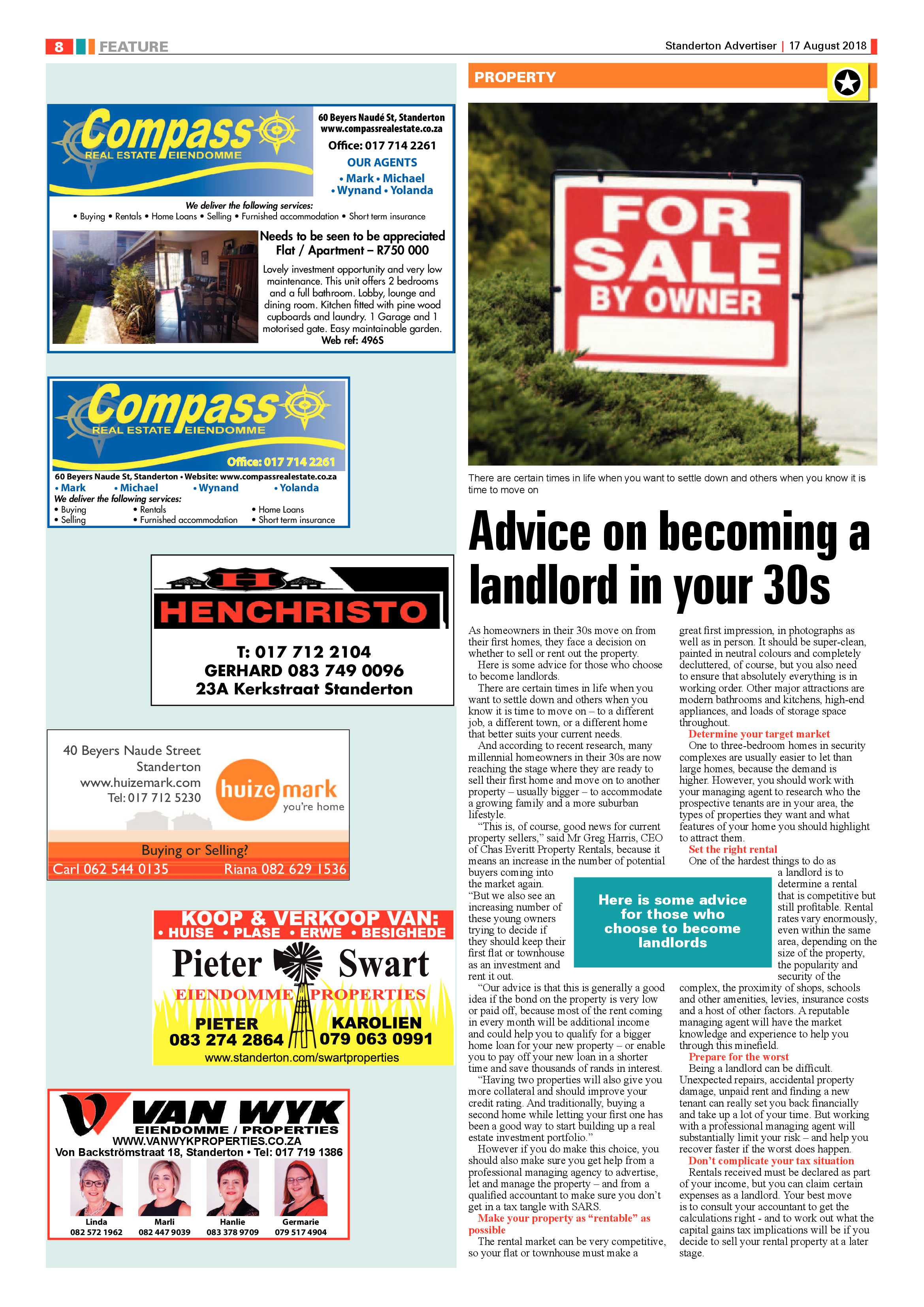 Standerton Advertiser 17 August 2018 page 8