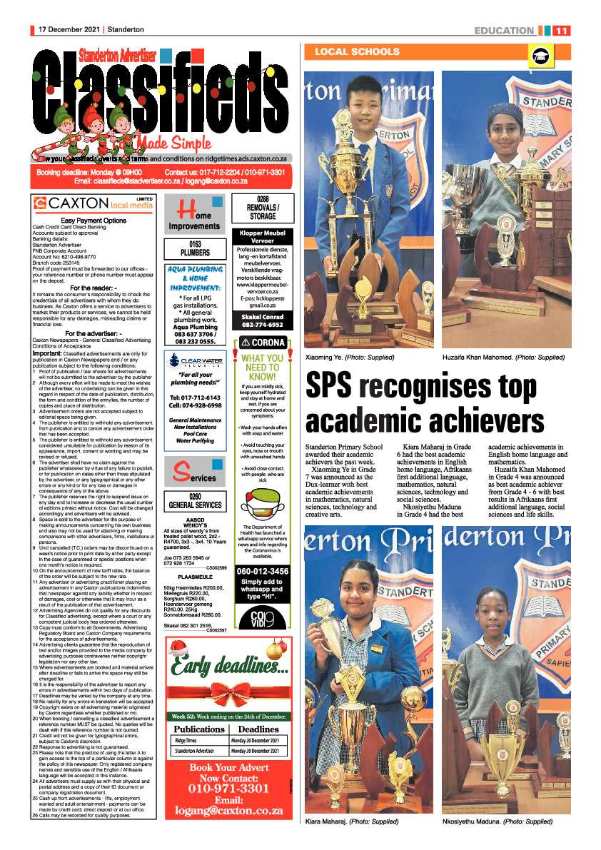Standerton Advertiser 17 December 2021 page 11