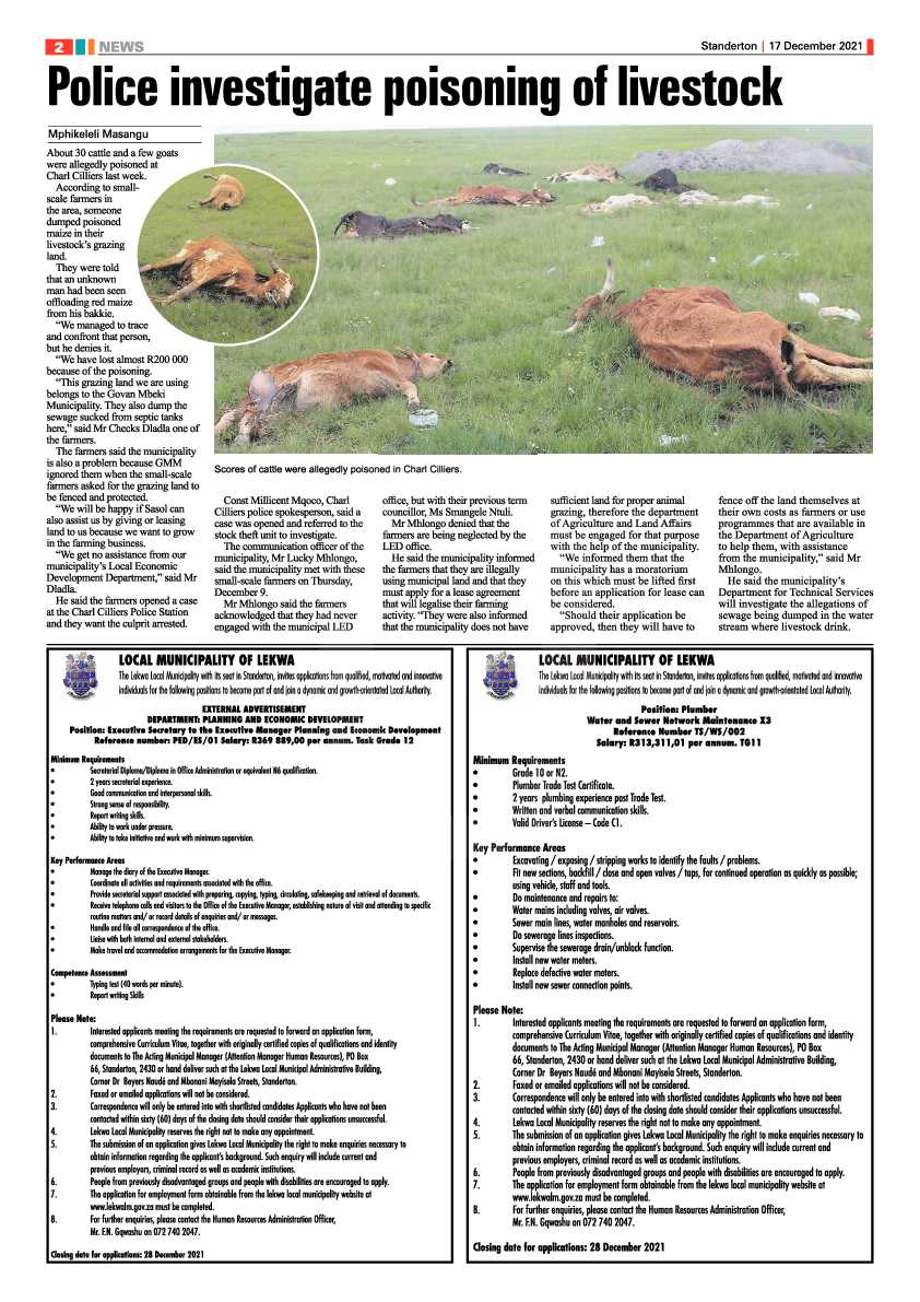 Standerton Advertiser 17 December 2021 page 2