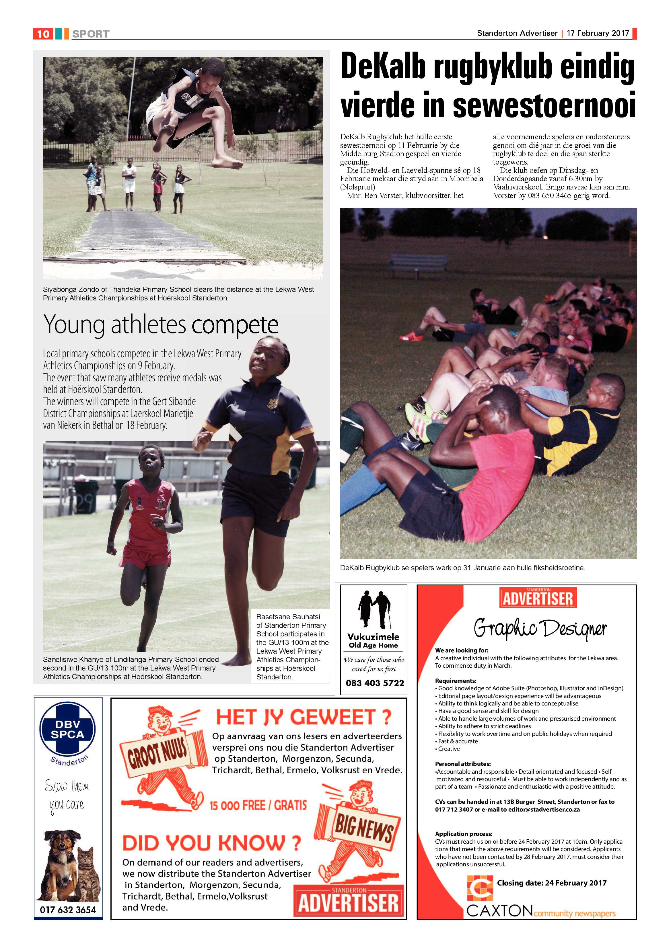 Standerton Advertiser 17 February 2017 page 10