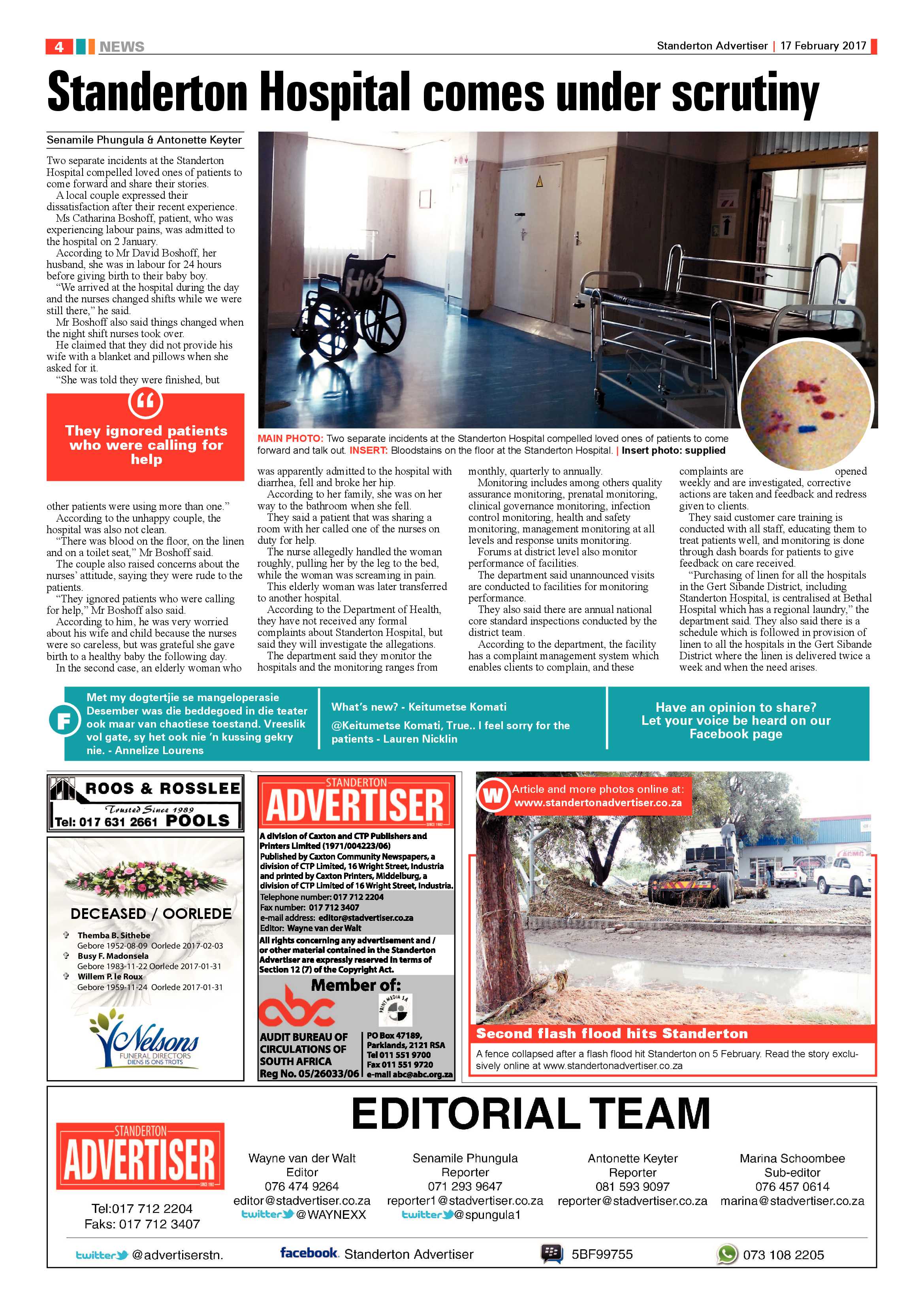 Standerton Advertiser 17 February 2017 page 4