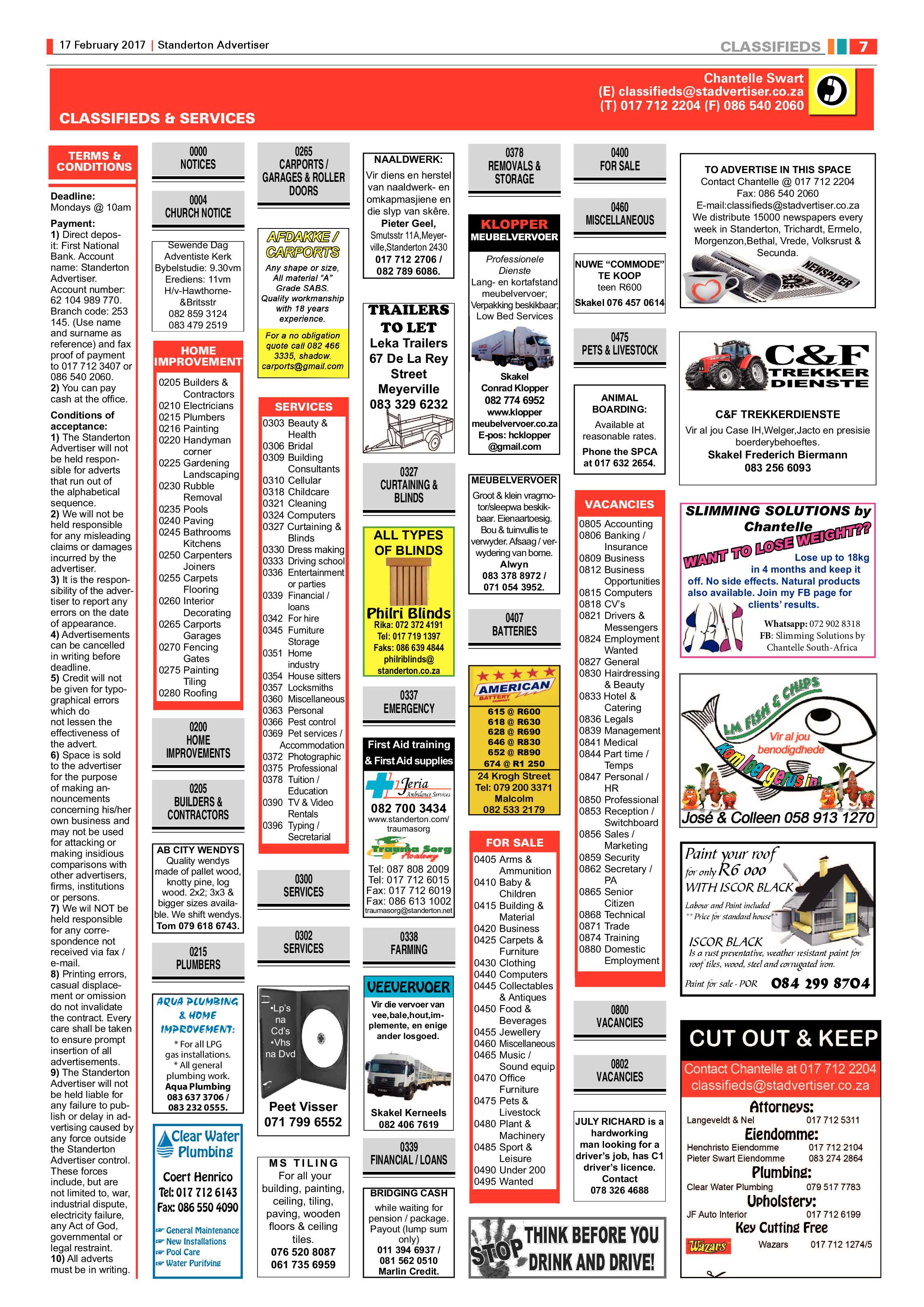 Standerton Advertiser 17 February 2017 page 7