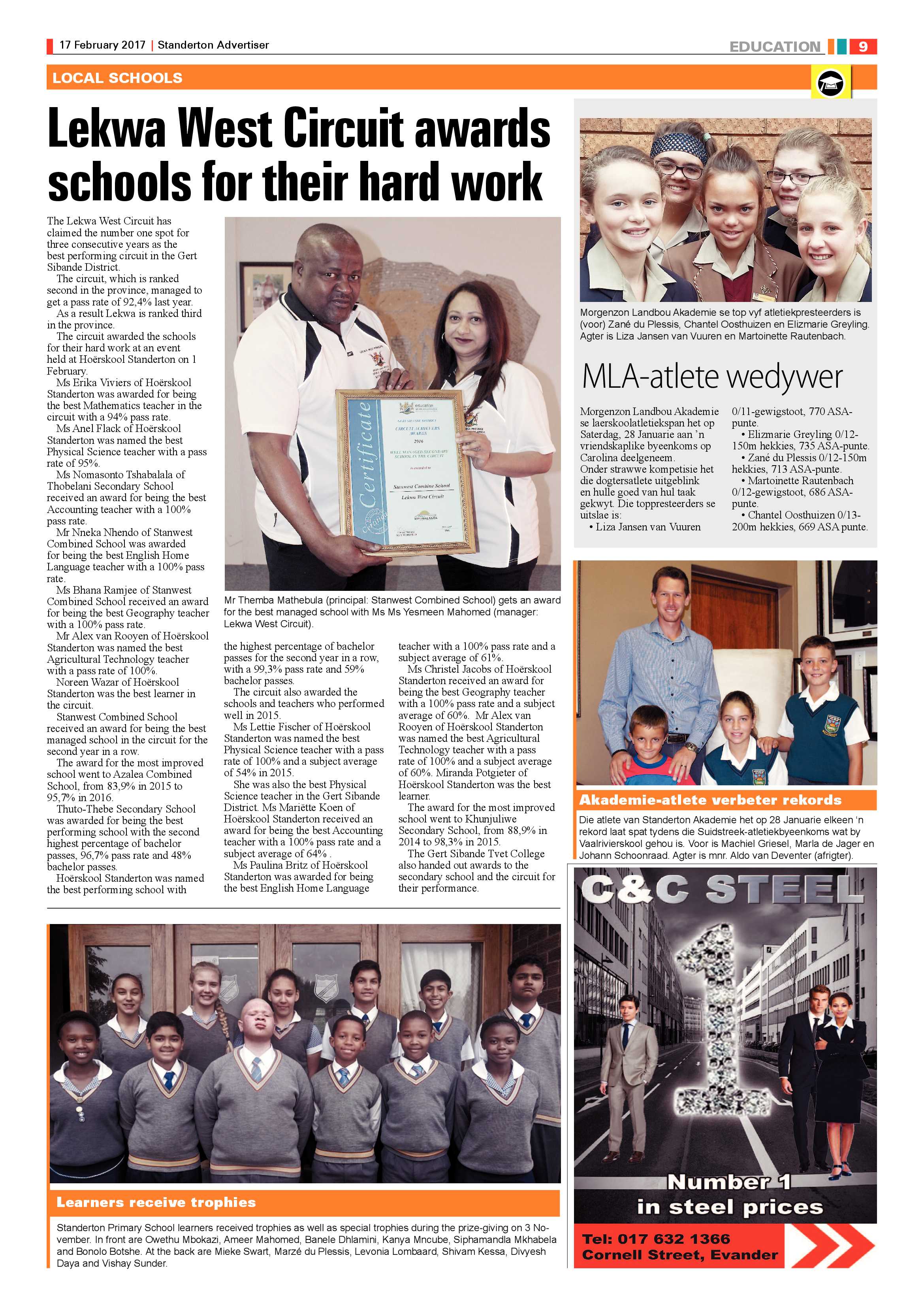 Standerton Advertiser 17 February 2017 page 9