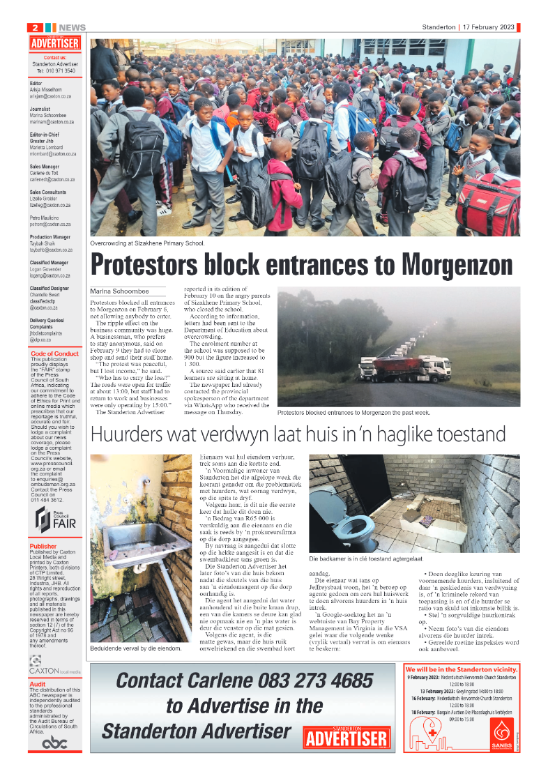Standerton Advertiser 17 February 2023 page 2