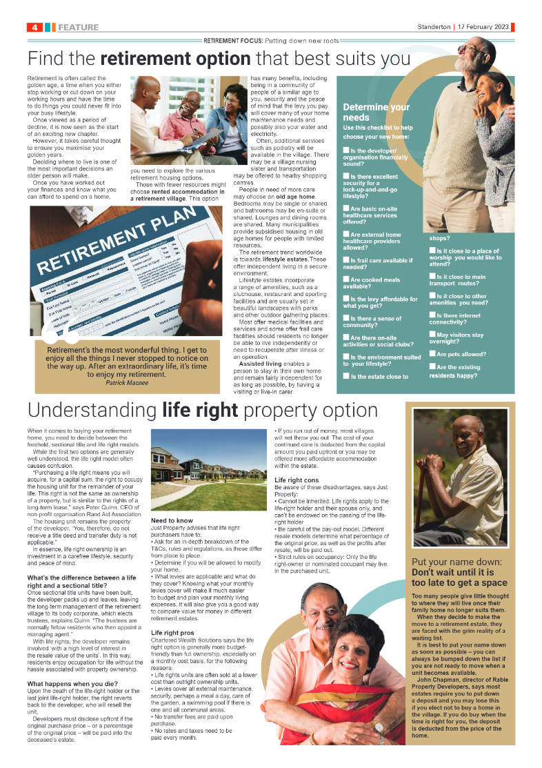 Standerton Advertiser 17 February 2023 page 4